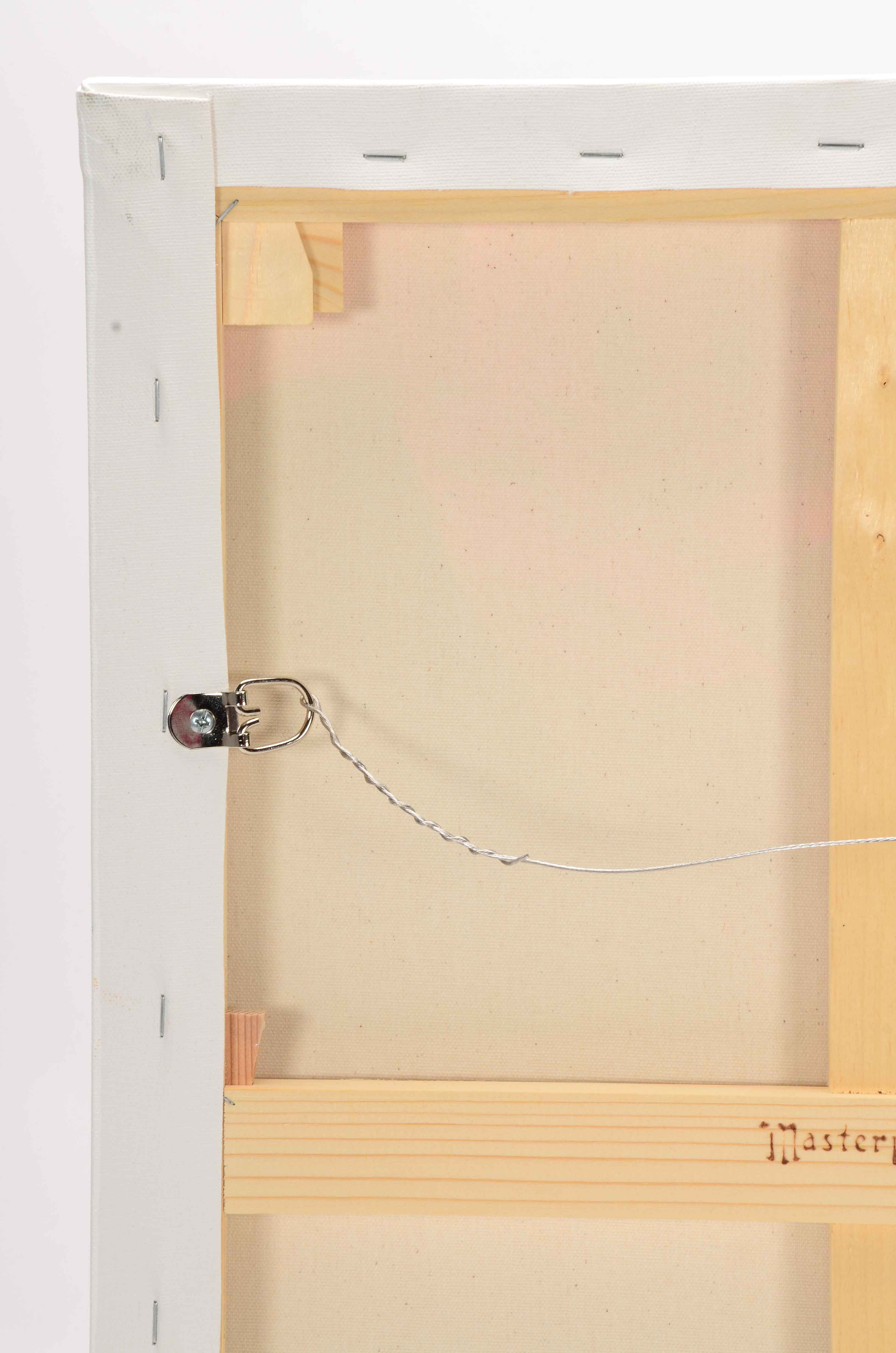 J. Popolin Acrylic Painting on Canvas "Magenta Cobalt Chartreuse"