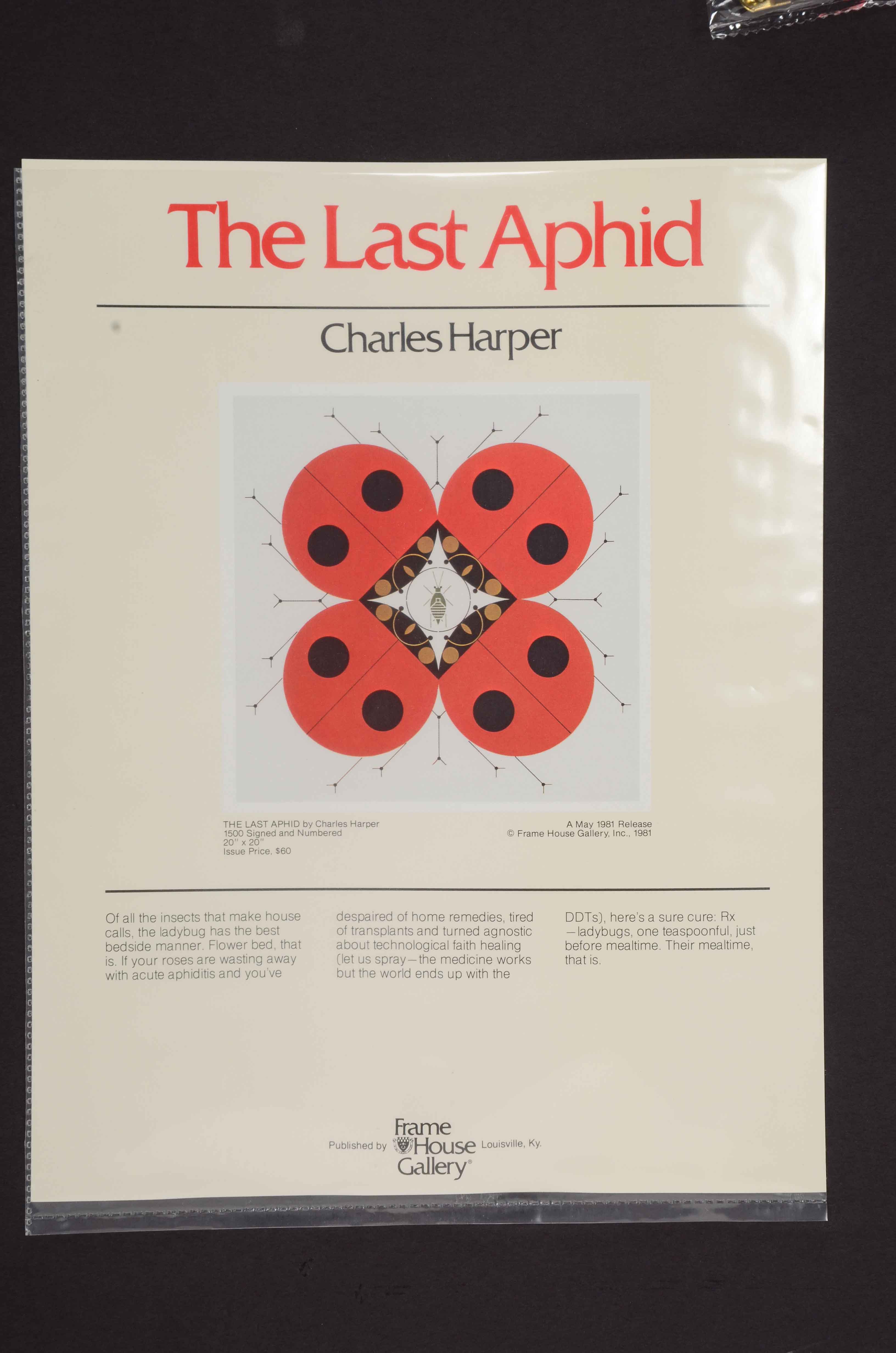 Charley Harper Signed Limited Edition Serigraph "Last Aphid"
