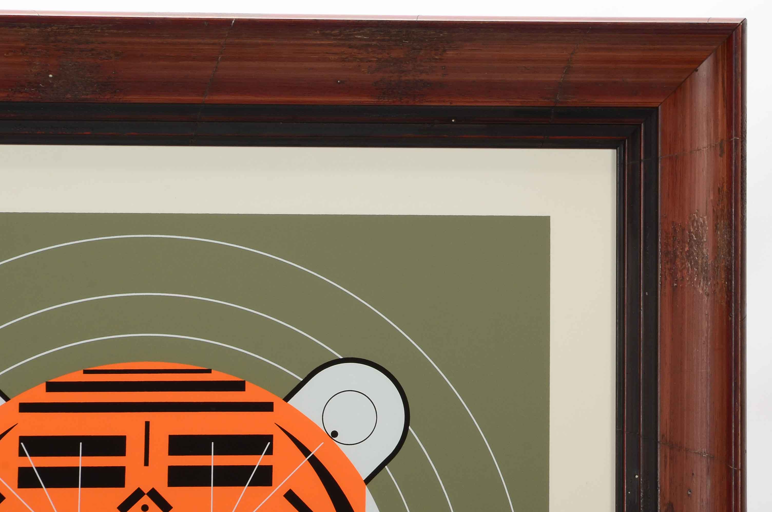 Charley Harper Signed Limited Edition Serigraph "Cool Carnivore"