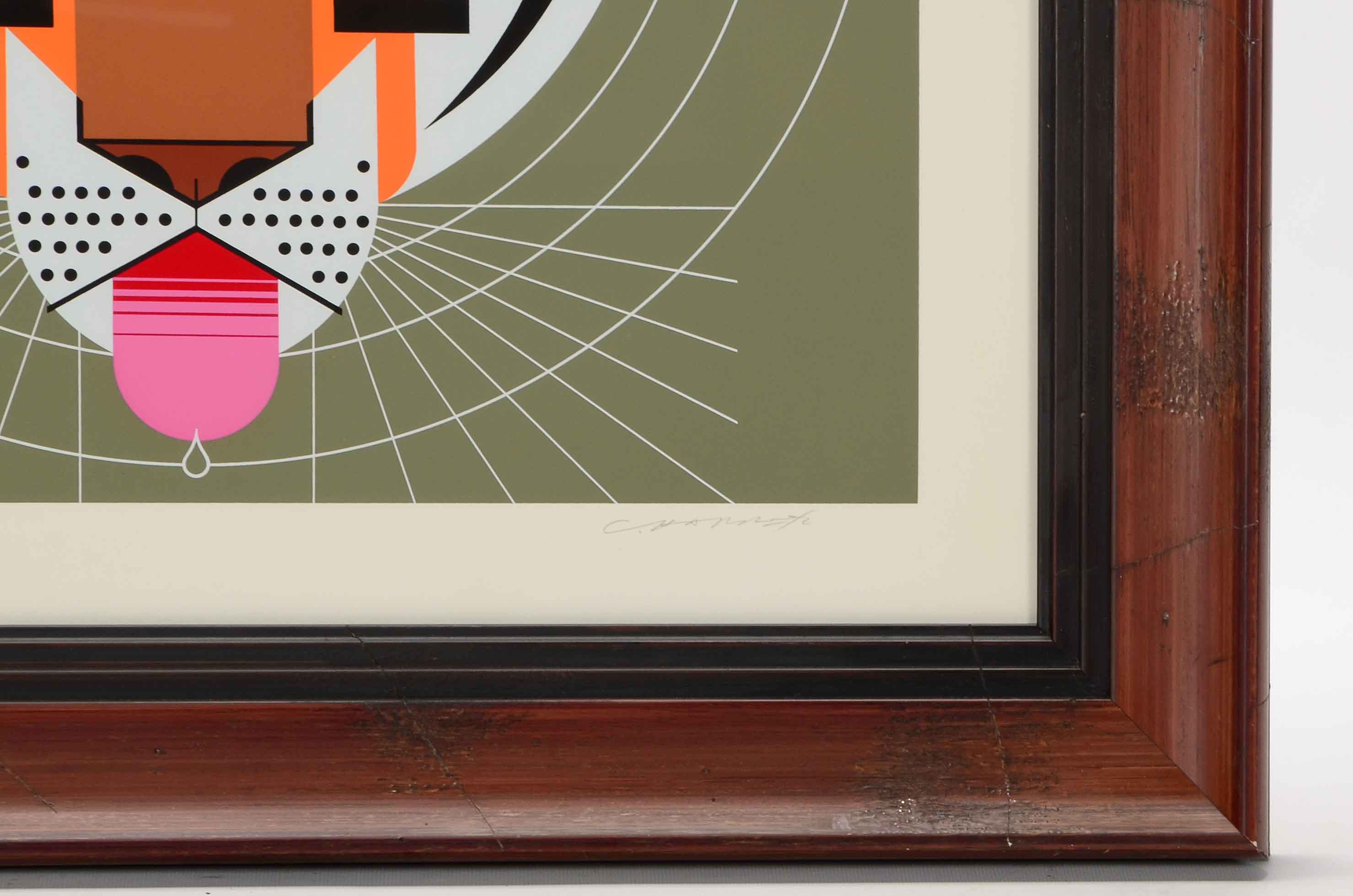 Charley Harper Signed Limited Edition Serigraph "Cool Carnivore"