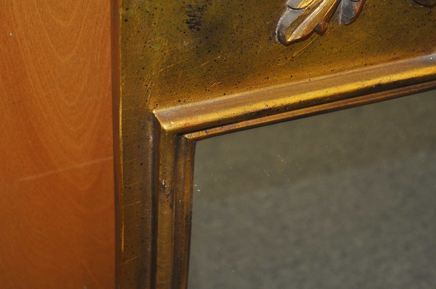 Reproduction French Louis XVI Style Hunting Horn Wall Mirror