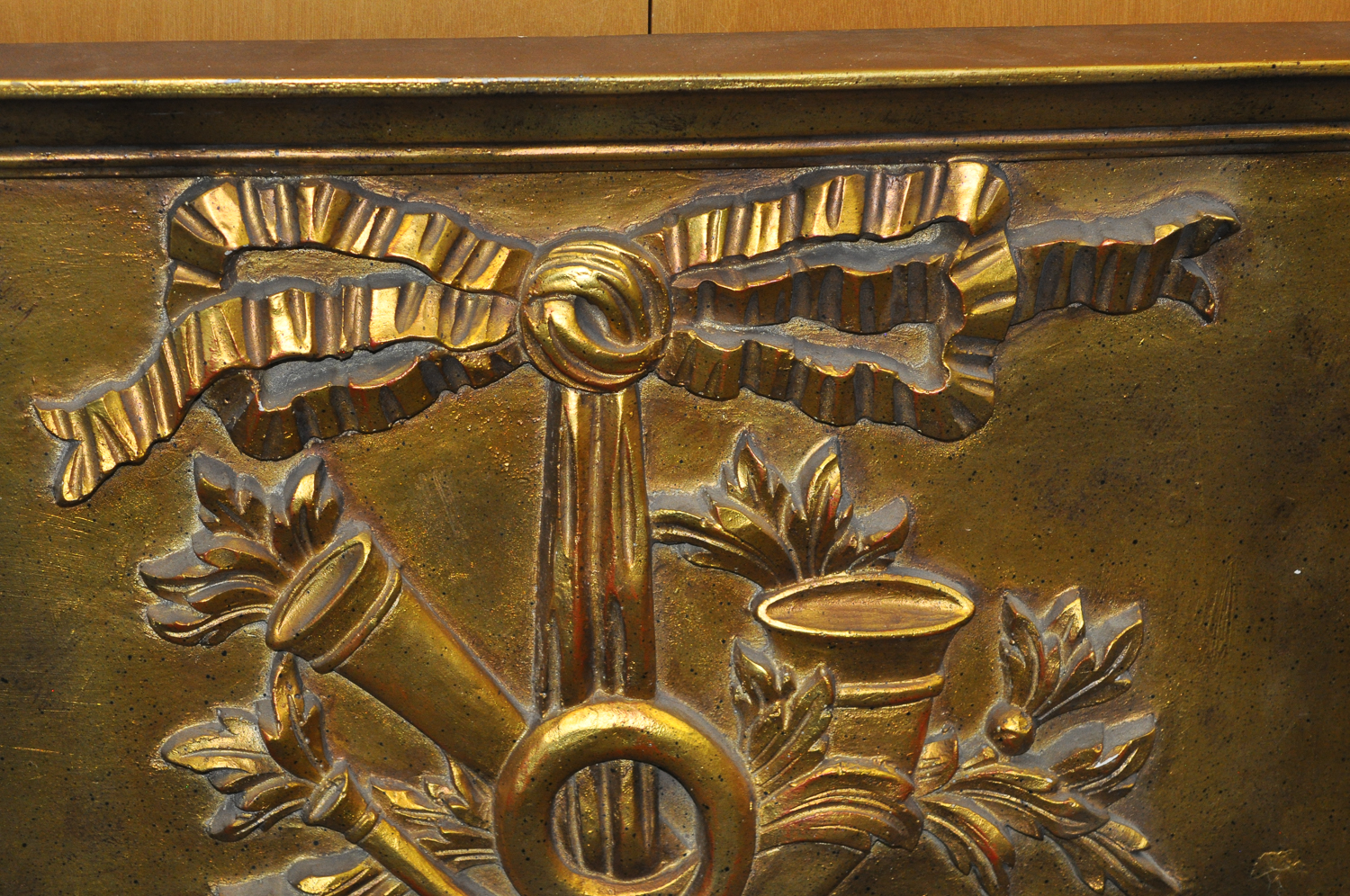 Reproduction French Louis XVI Style Hunting Horn Wall Mirror