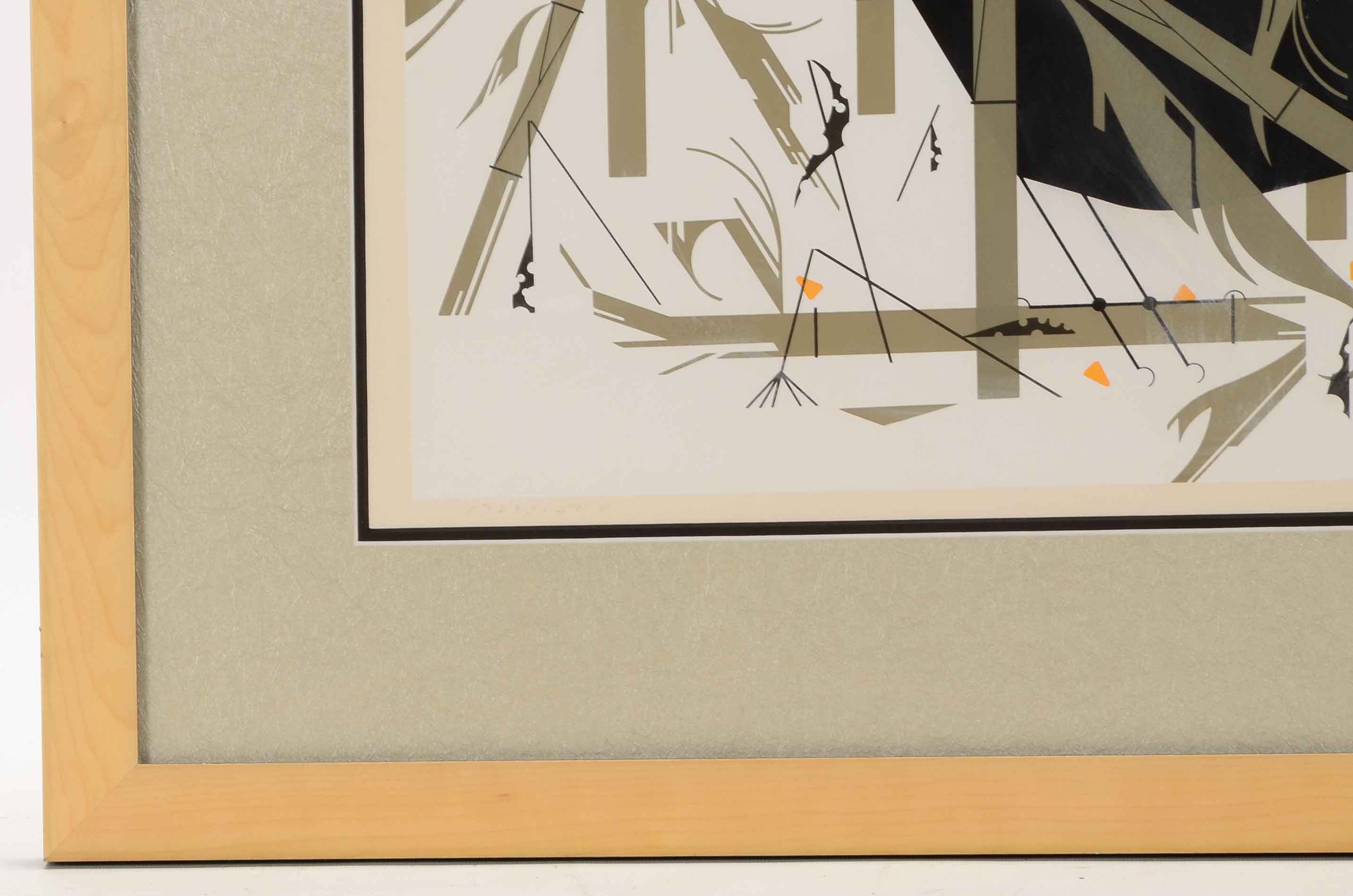 Charley Harper Signed Limited Edition Serigraph "Crow in the Snow"