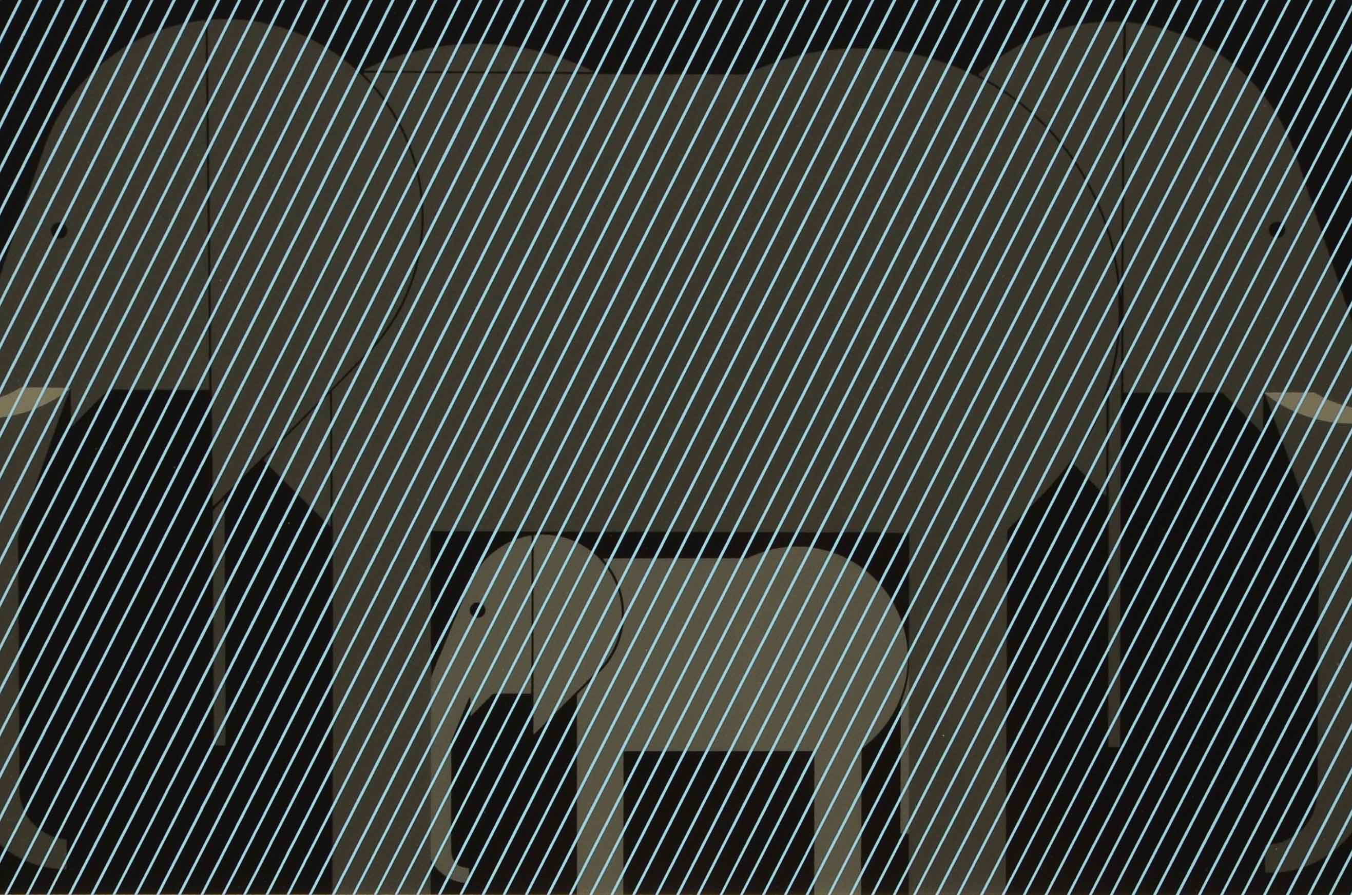 Charley Harper Signed Limited Edition Serigraph "Jumbrella"