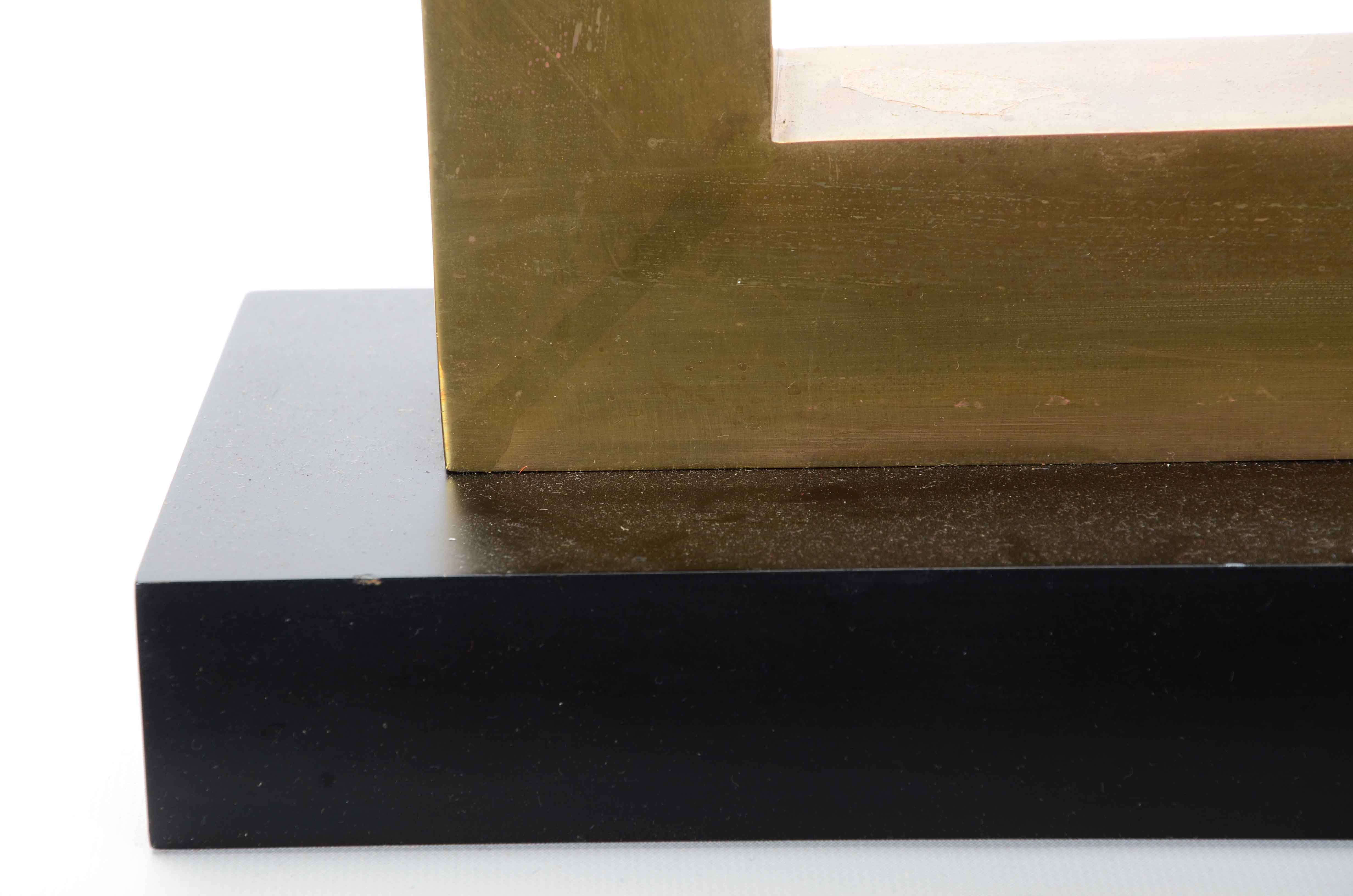 Modern Geometric Brass Table Lamp