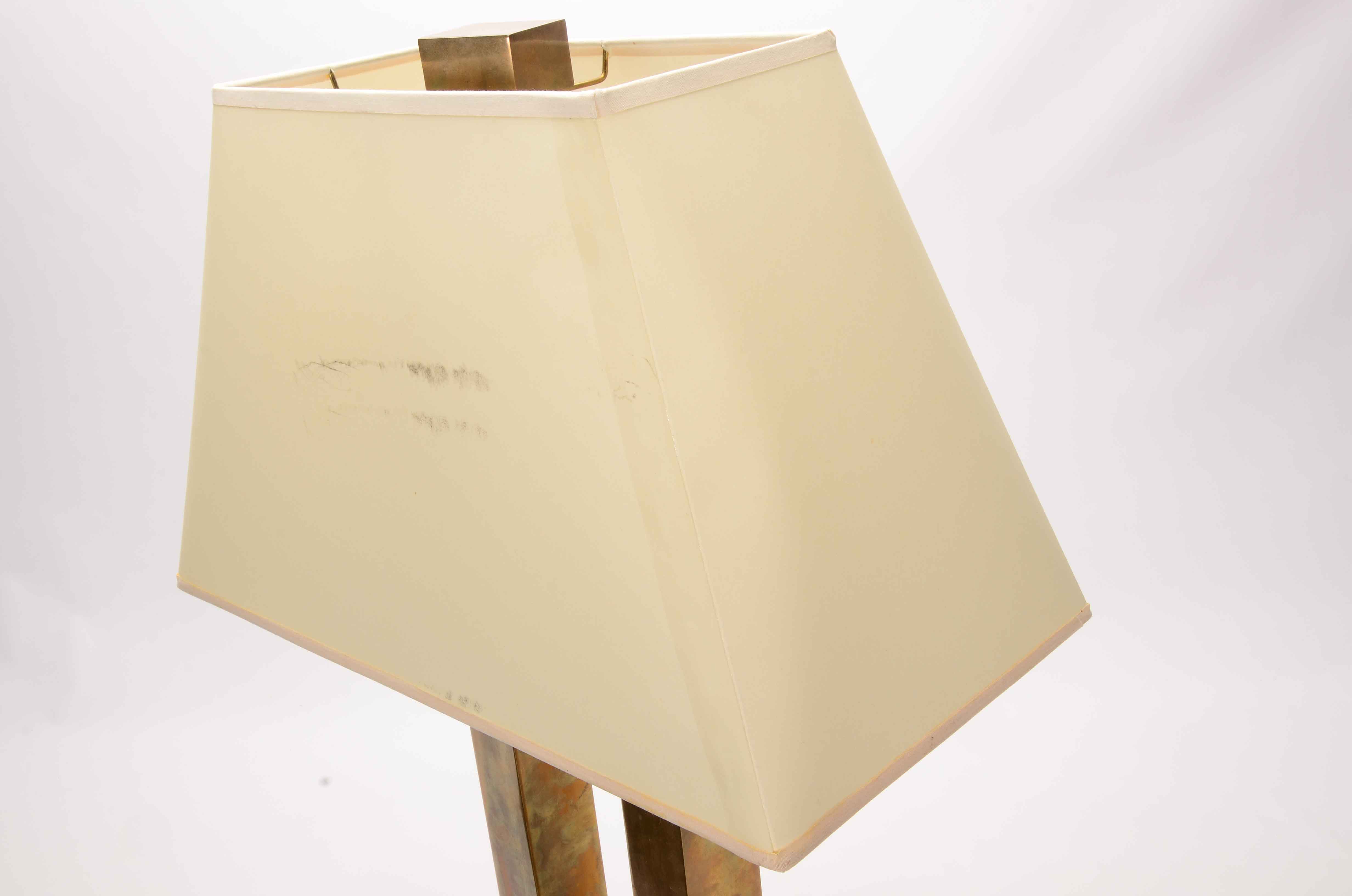 Modern Geometric Brass Table Lamp