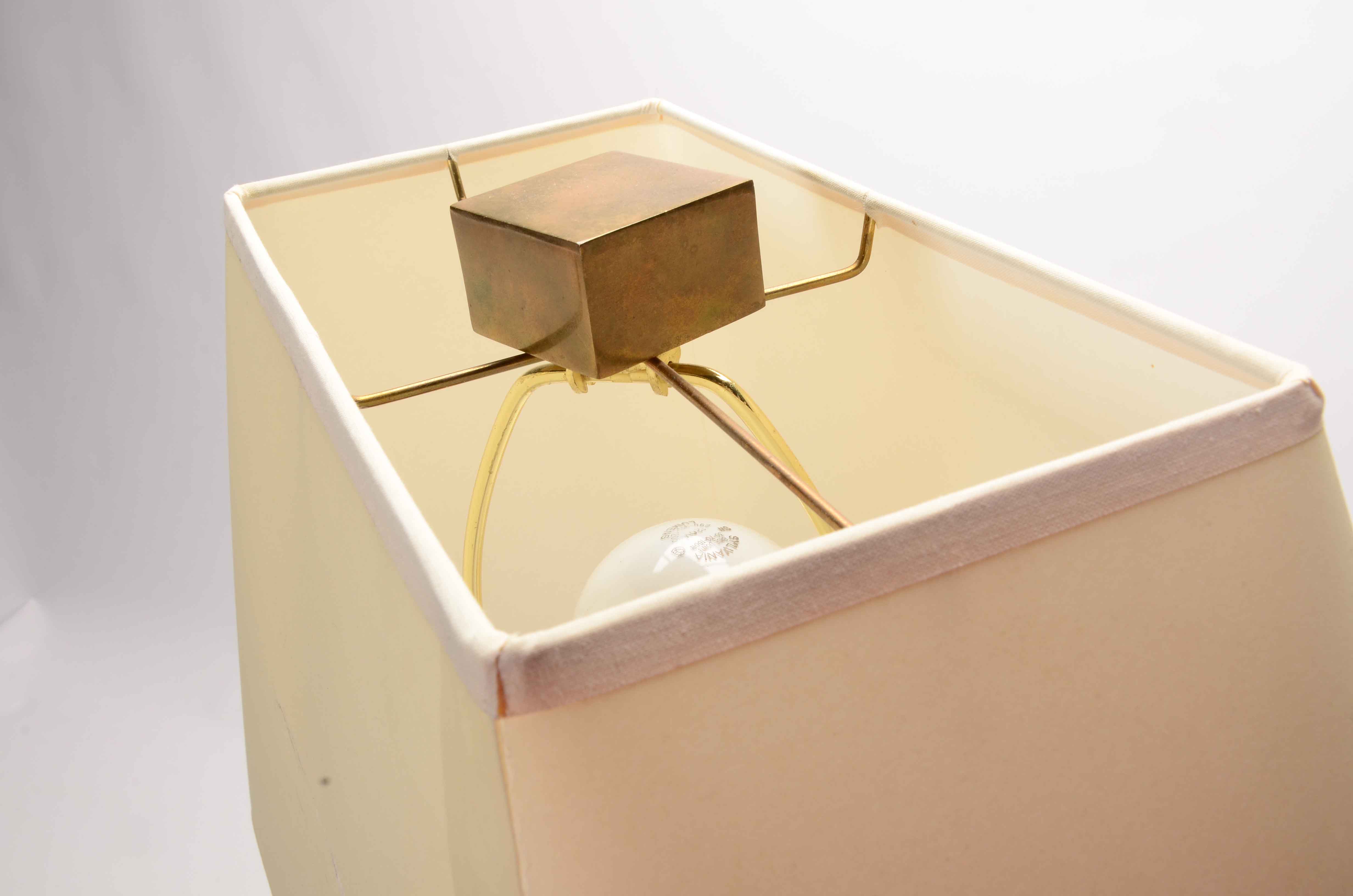 Modern Geometric Brass Table Lamp