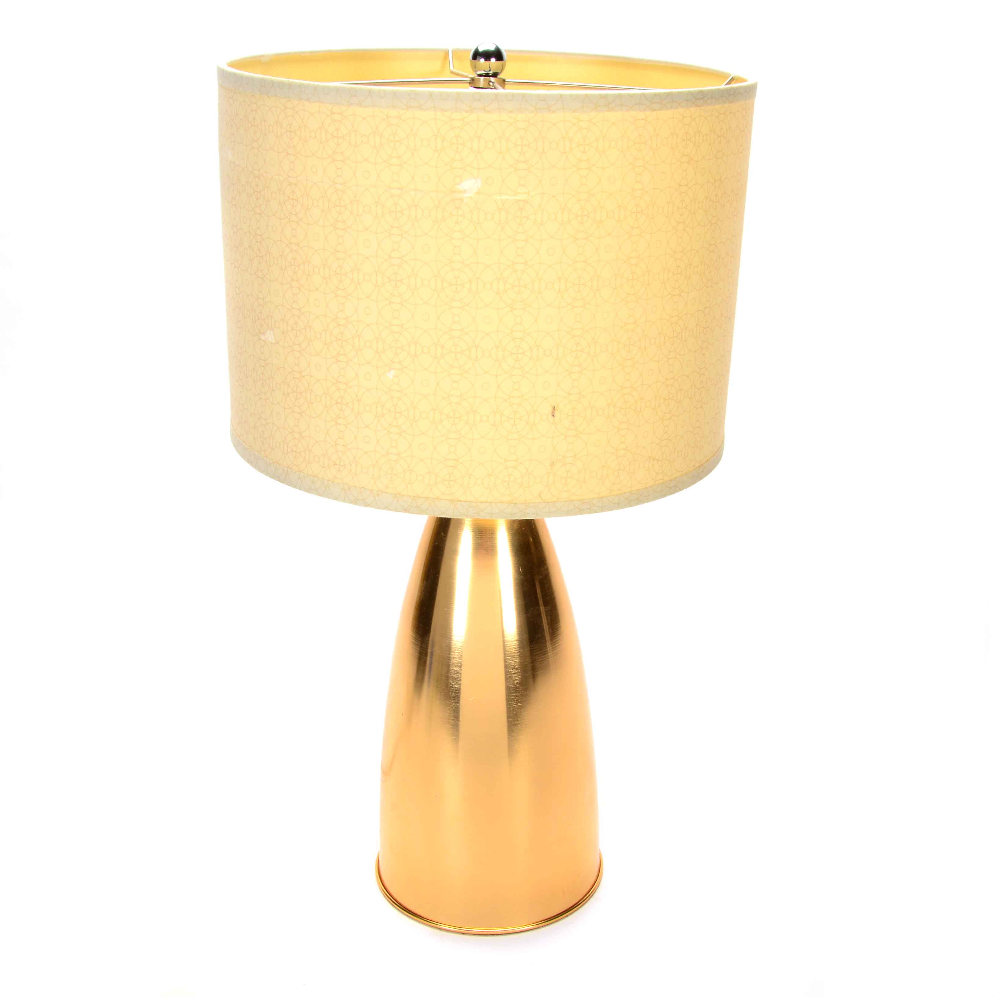 Modern Orbit Rose Gold Tone Table Lamp