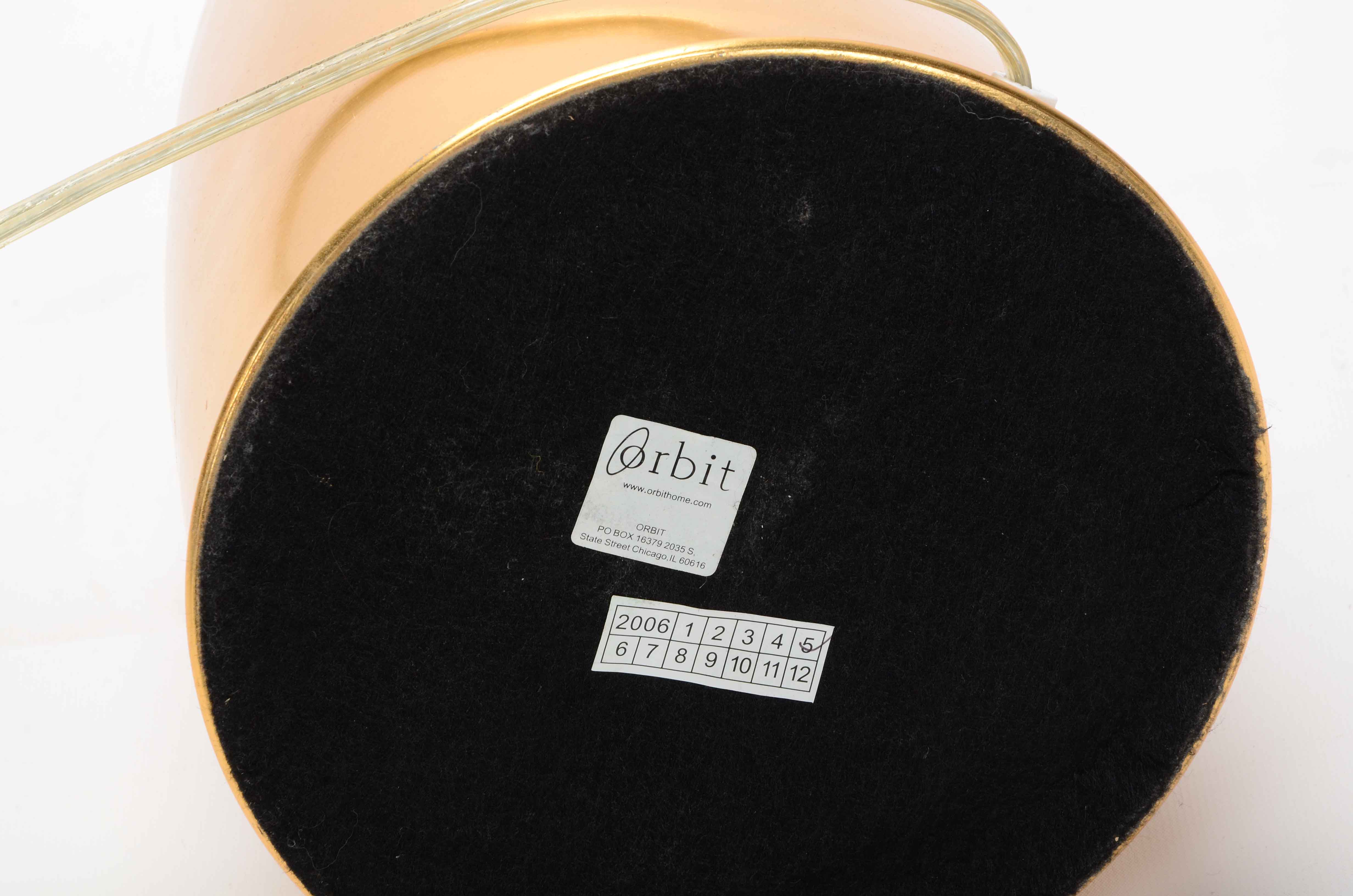 Modern Orbit Rose Gold Tone Table Lamp