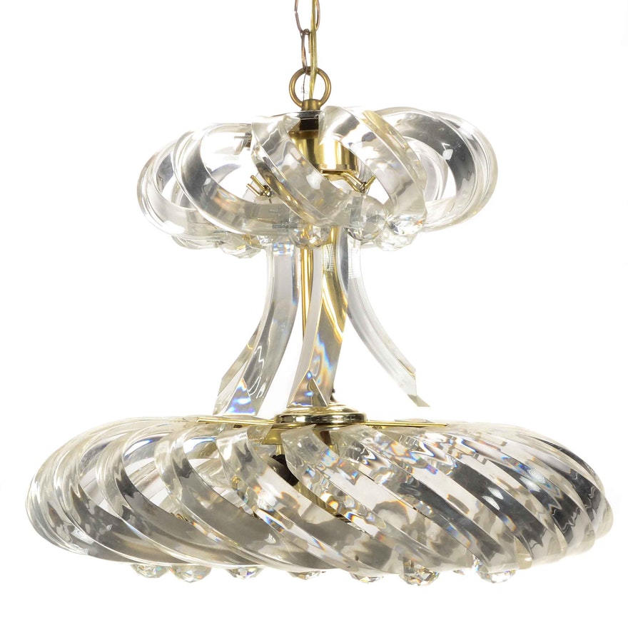 Hollywood Regency Style Acrylic Chandelier by Triarch