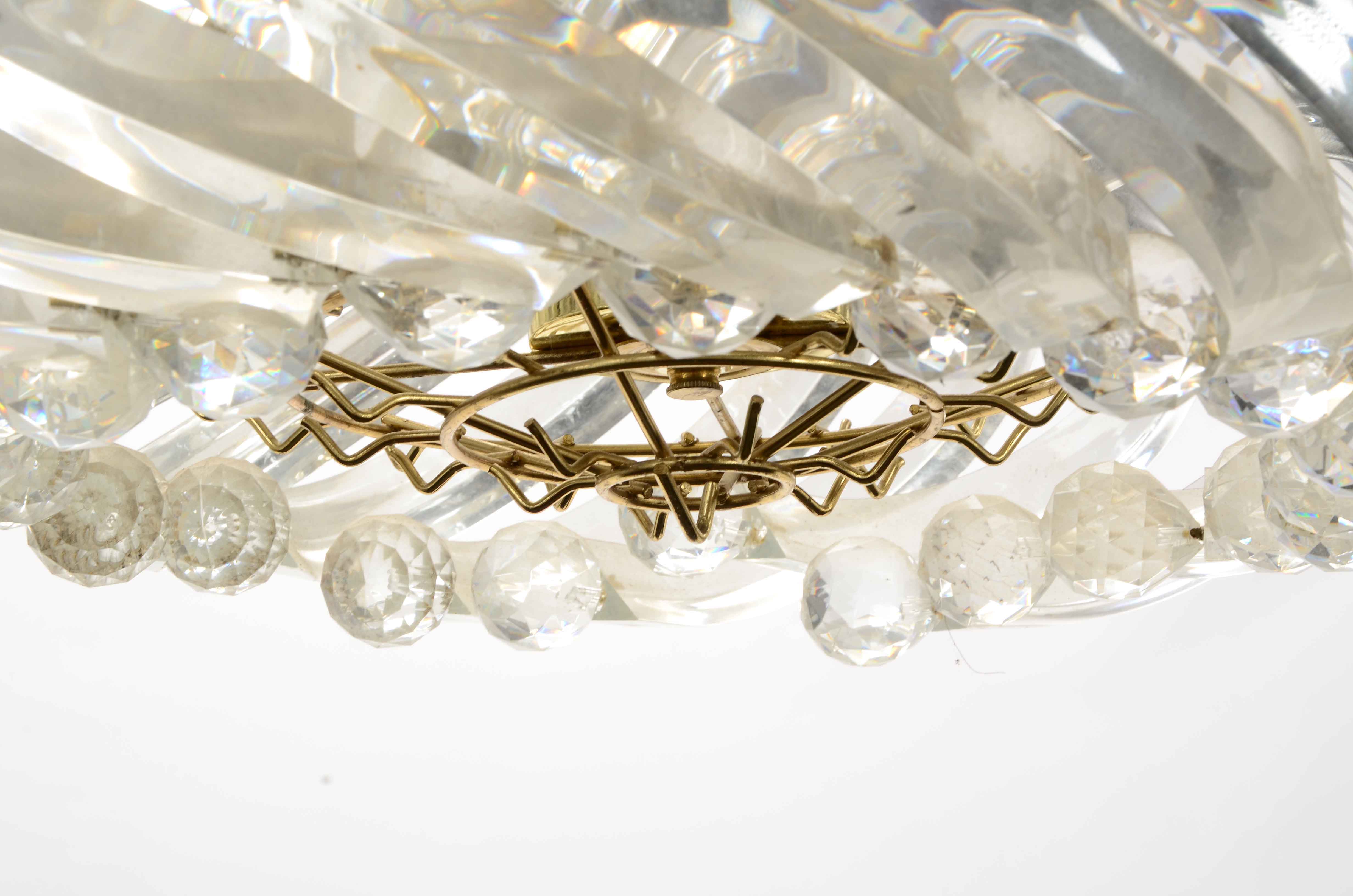Hollywood Regency Style Acrylic Chandelier by Triarch