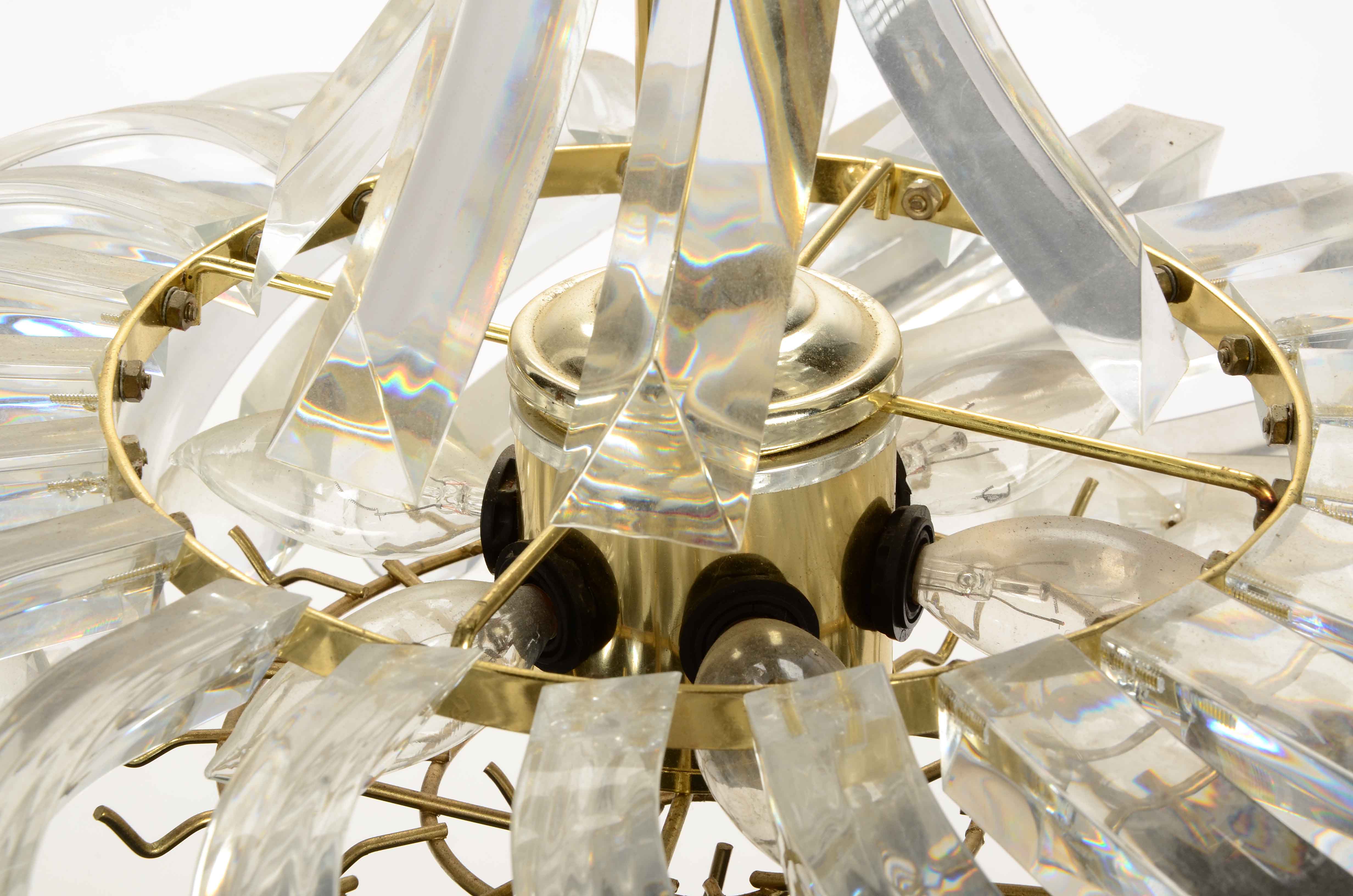 Hollywood Regency Style Acrylic Chandelier by Triarch