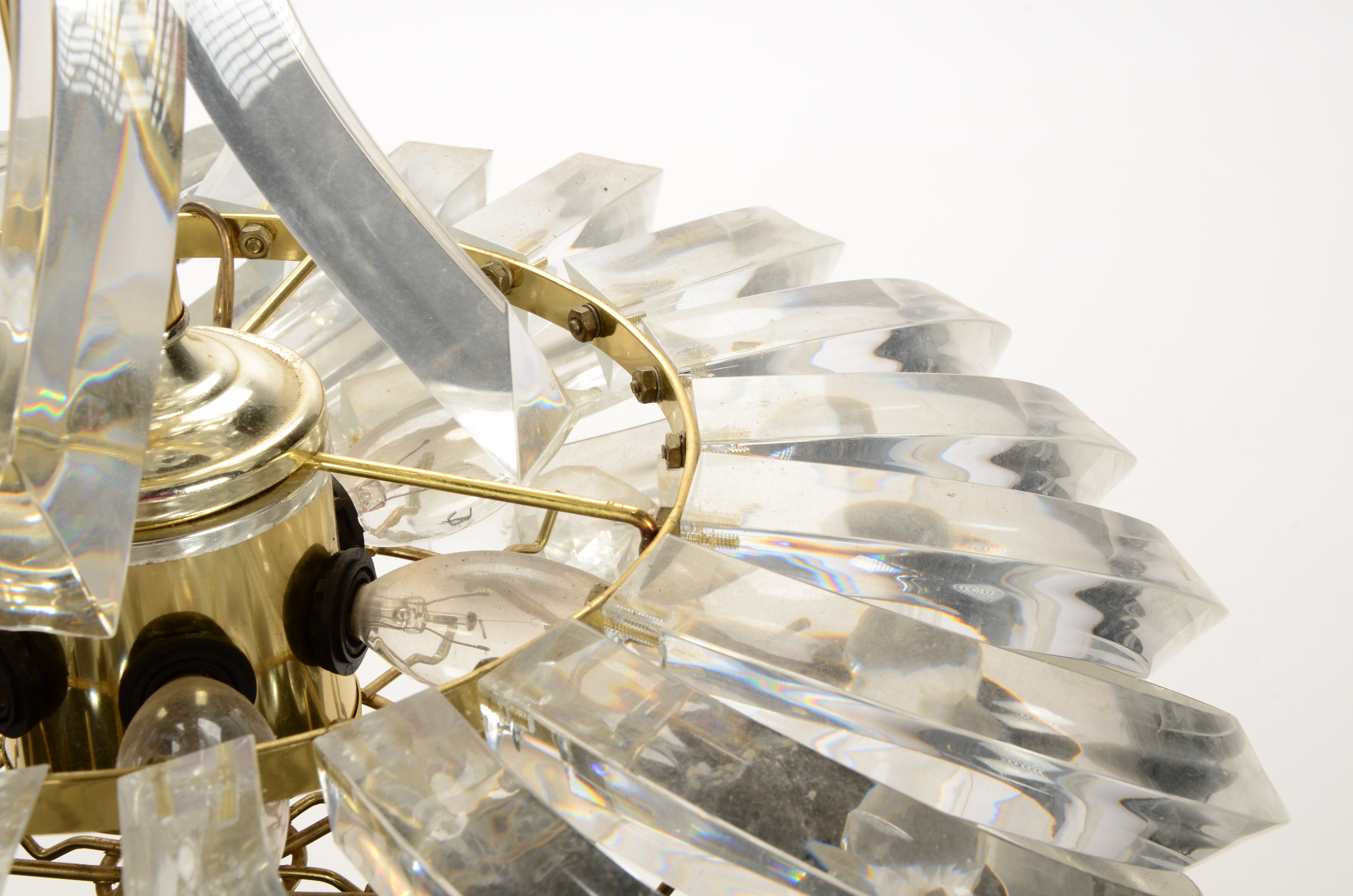 Hollywood Regency Style Acrylic Chandelier by Triarch