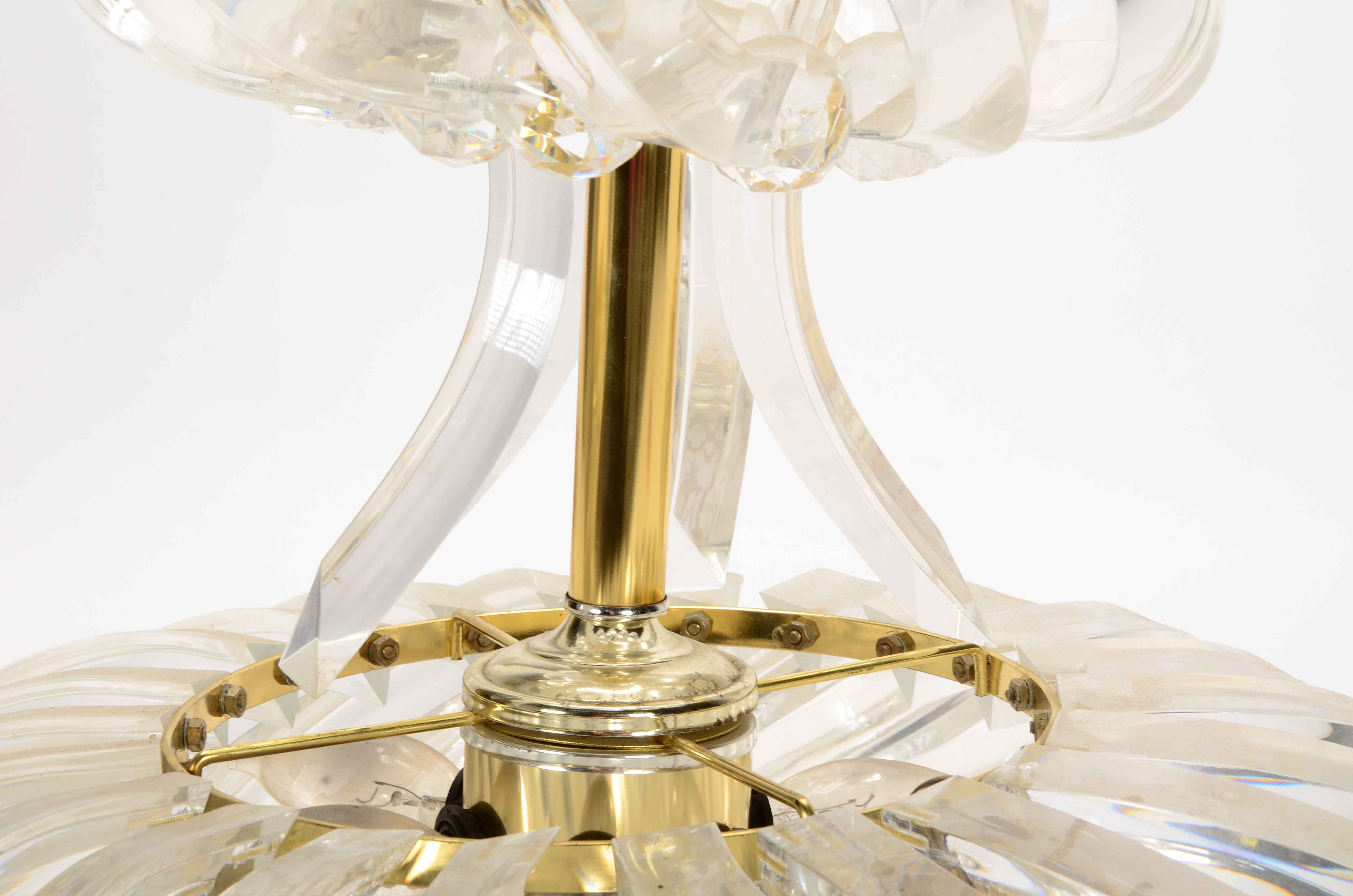 Hollywood Regency Style Acrylic Chandelier by Triarch
