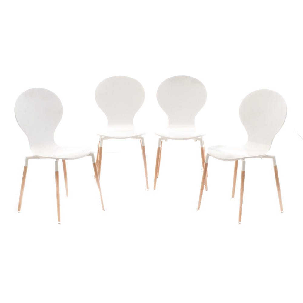 Set of Modway "Path" Dining Chairs in White