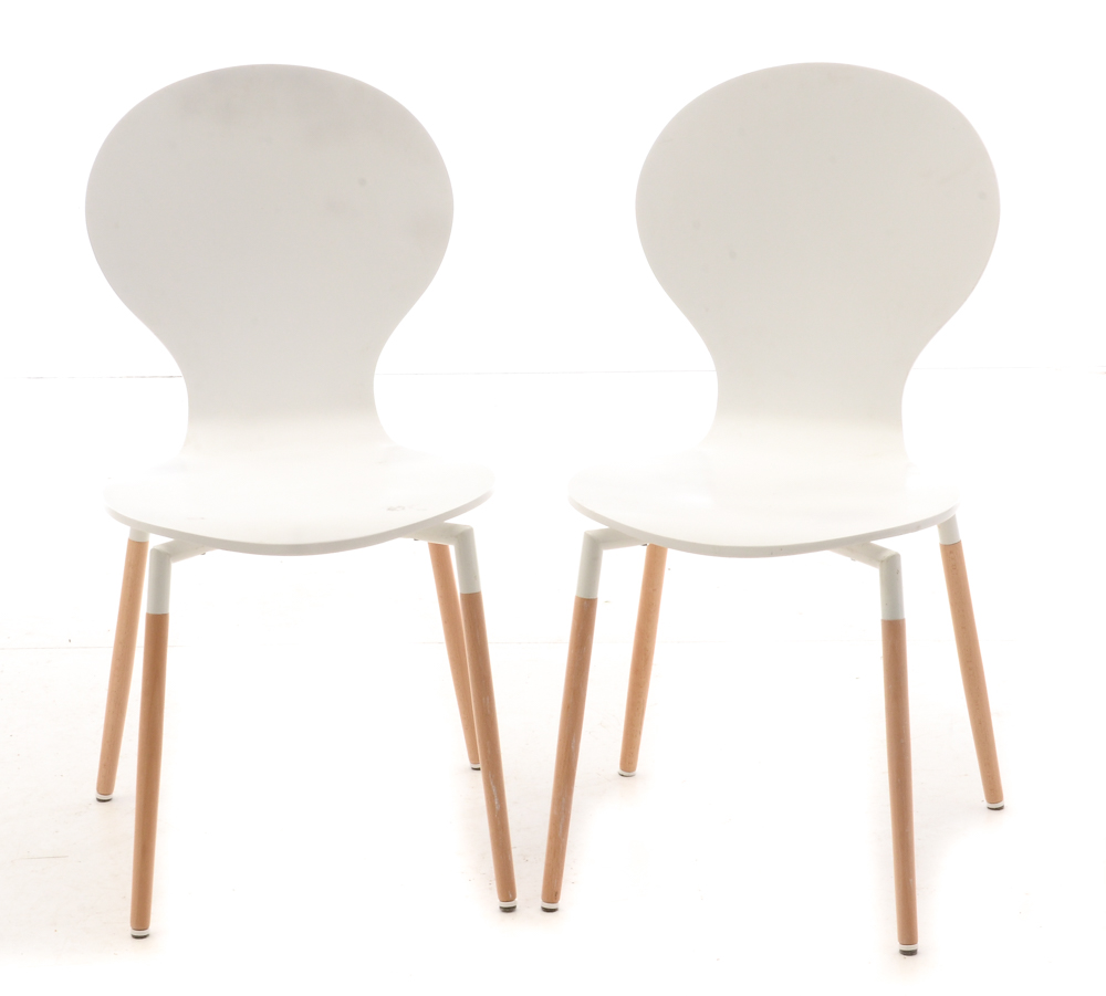 Set of Modway "Path" Dining Chairs in White