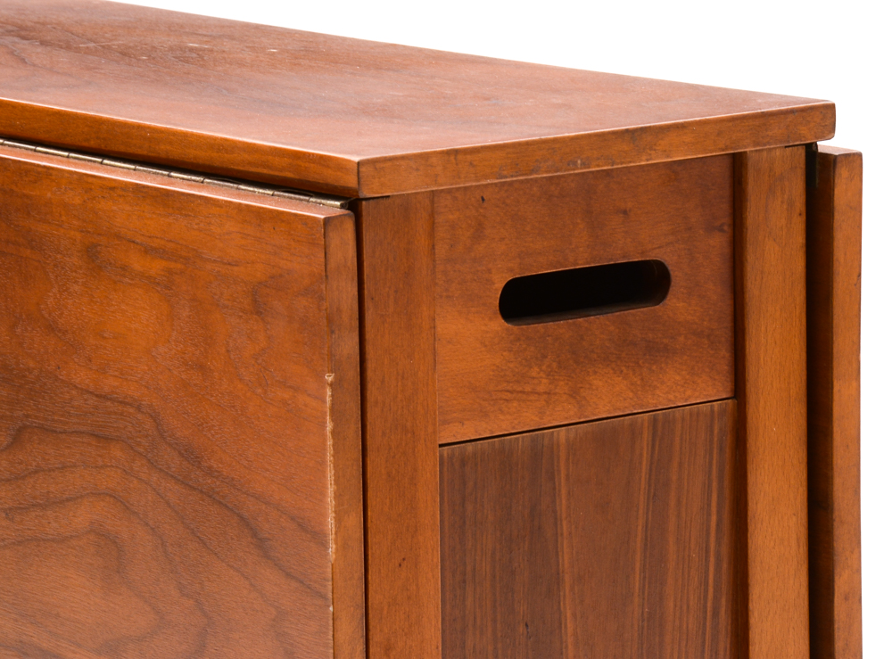 Mid Century Modern Romanian Folding Drop Leaf Table and Chairs