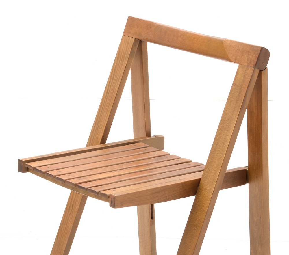 Mid Century Modern Romanian Folding Drop Leaf Table and Chairs