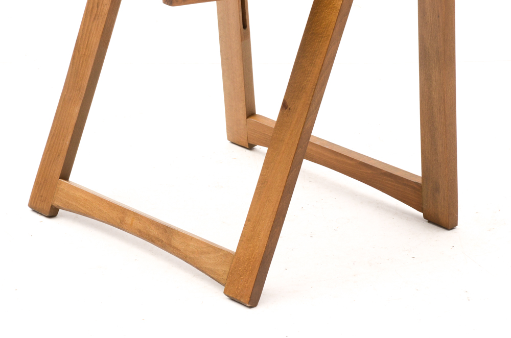 Mid Century Modern Romanian Folding Drop Leaf Table and Chairs