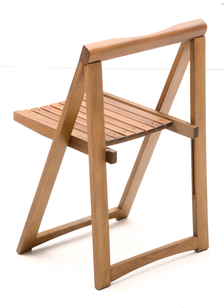 Mid Century Modern Romanian Folding Drop Leaf Table and Chairs