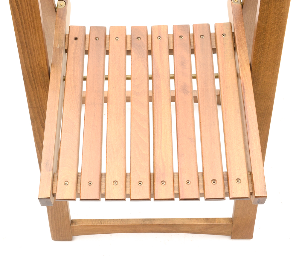 Mid Century Modern Romanian Folding Drop Leaf Table and Chairs