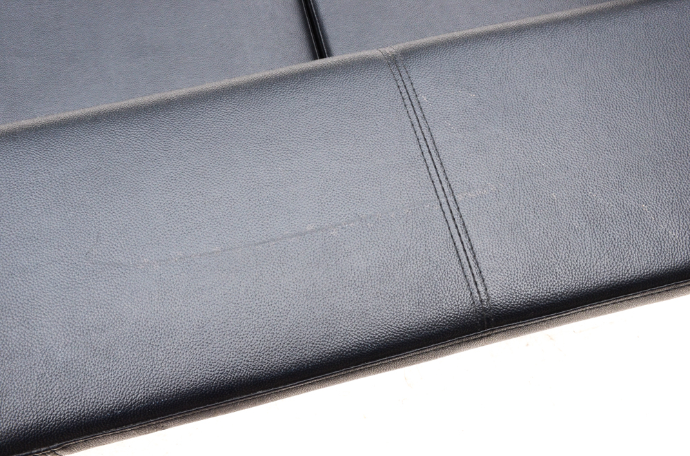 Black Vinyl Modern Sofa