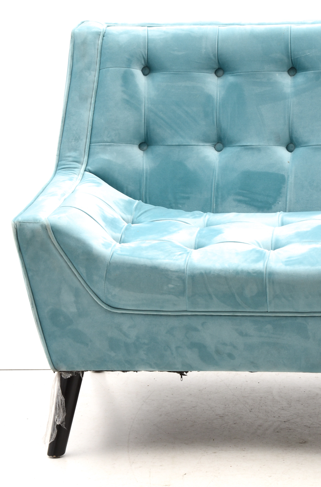 Zuo Modern "Nantucket" Sofa in Aqua Blue