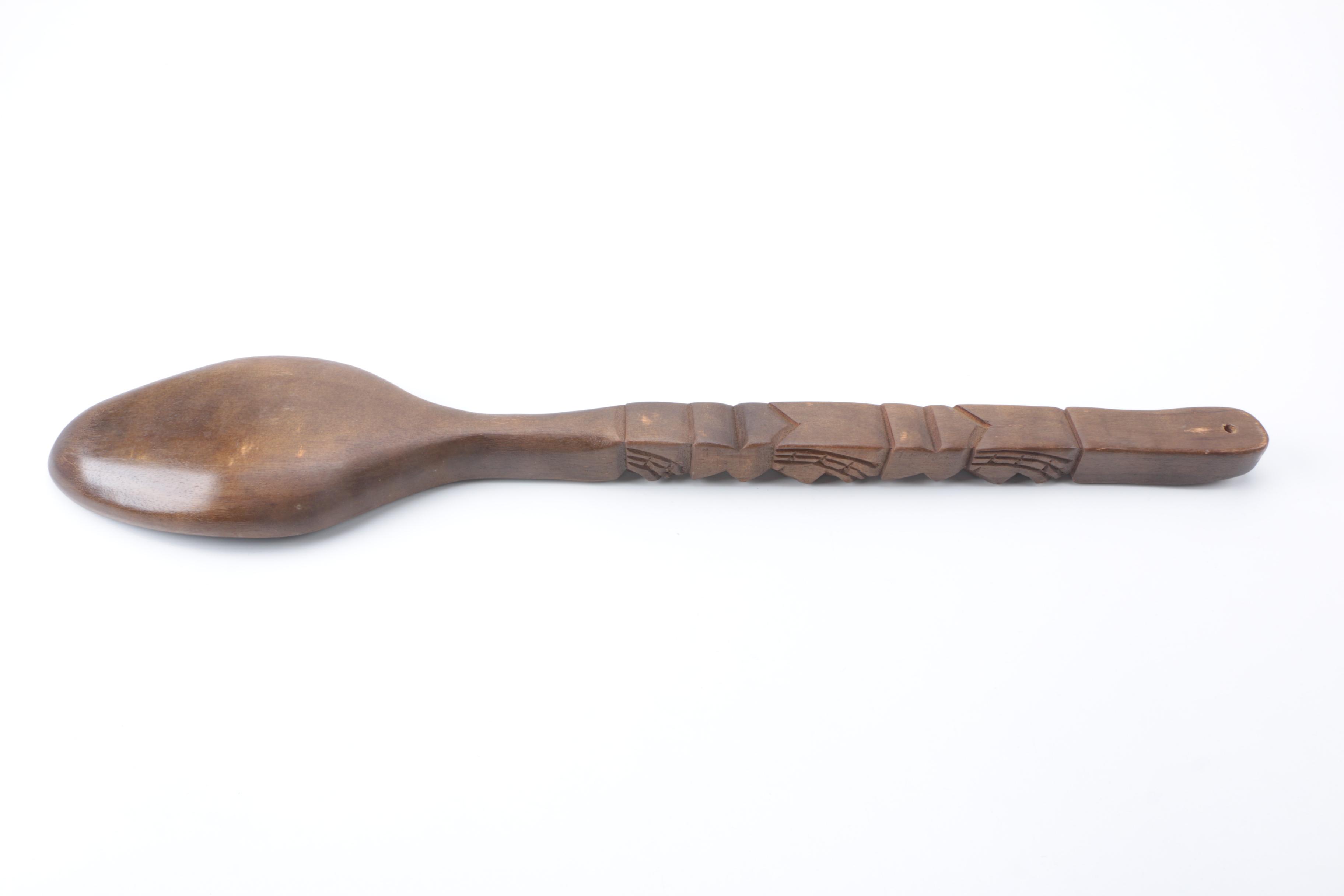 Oversized Wooden Fork and Spoon
