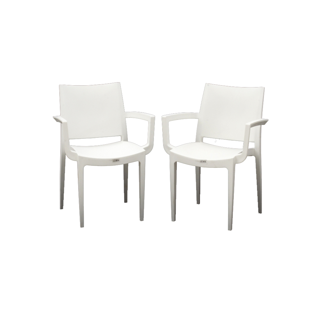 Set of Tensai "Wanda" White Acrylic Armchairs