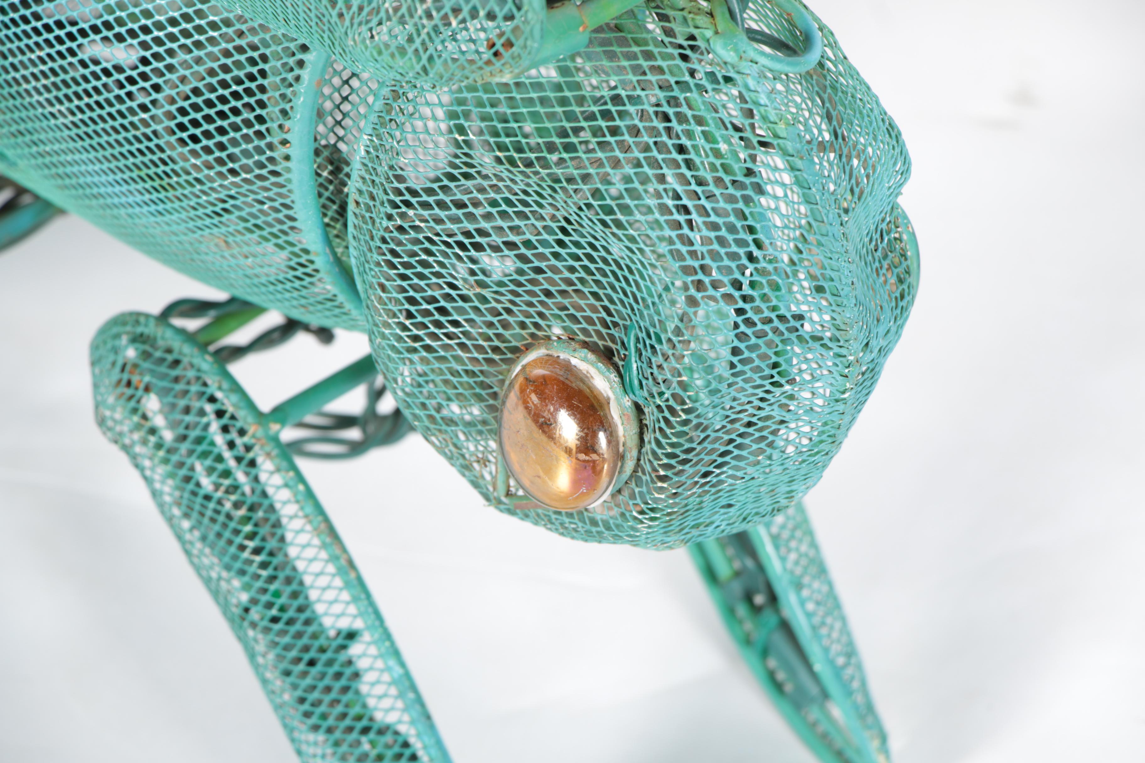 Large Lighted Metal Grasshopper