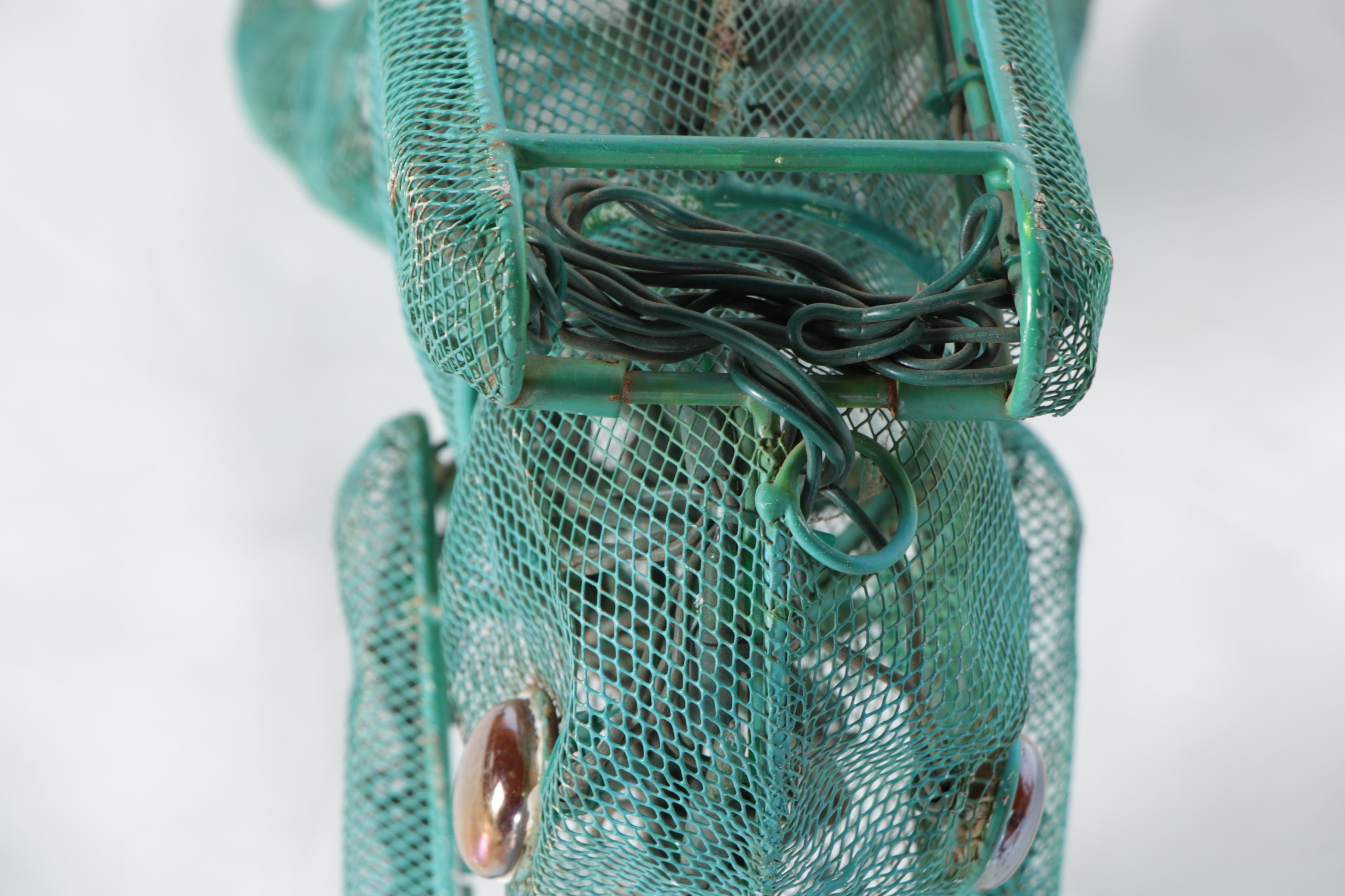 Large Lighted Metal Grasshopper