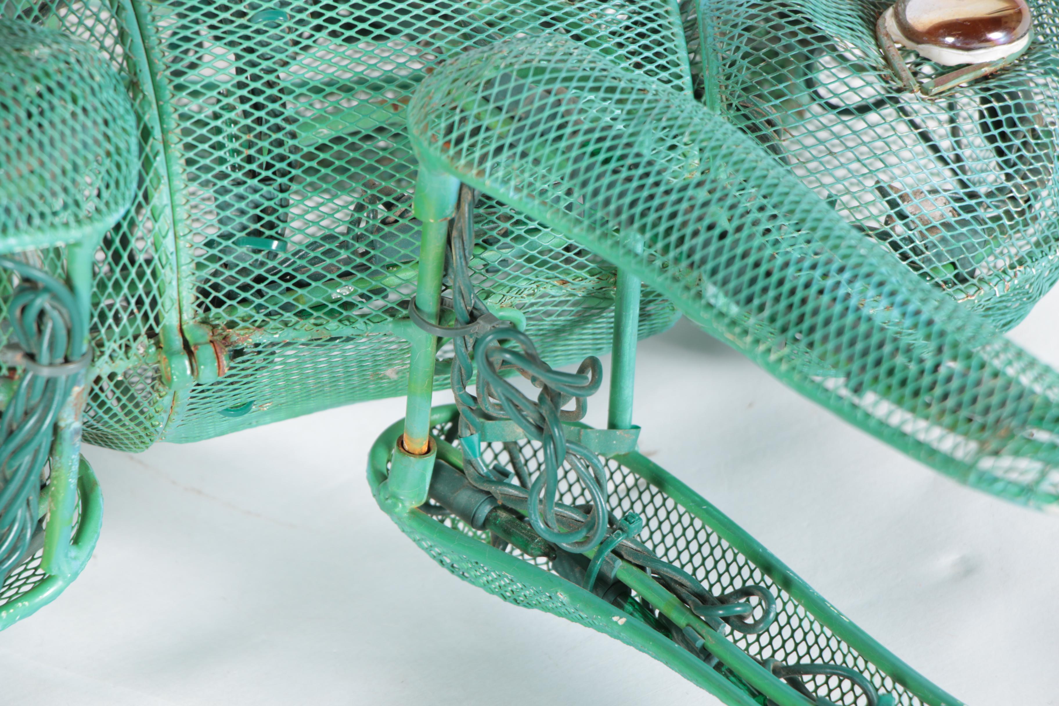 Large Lighted Metal Grasshopper