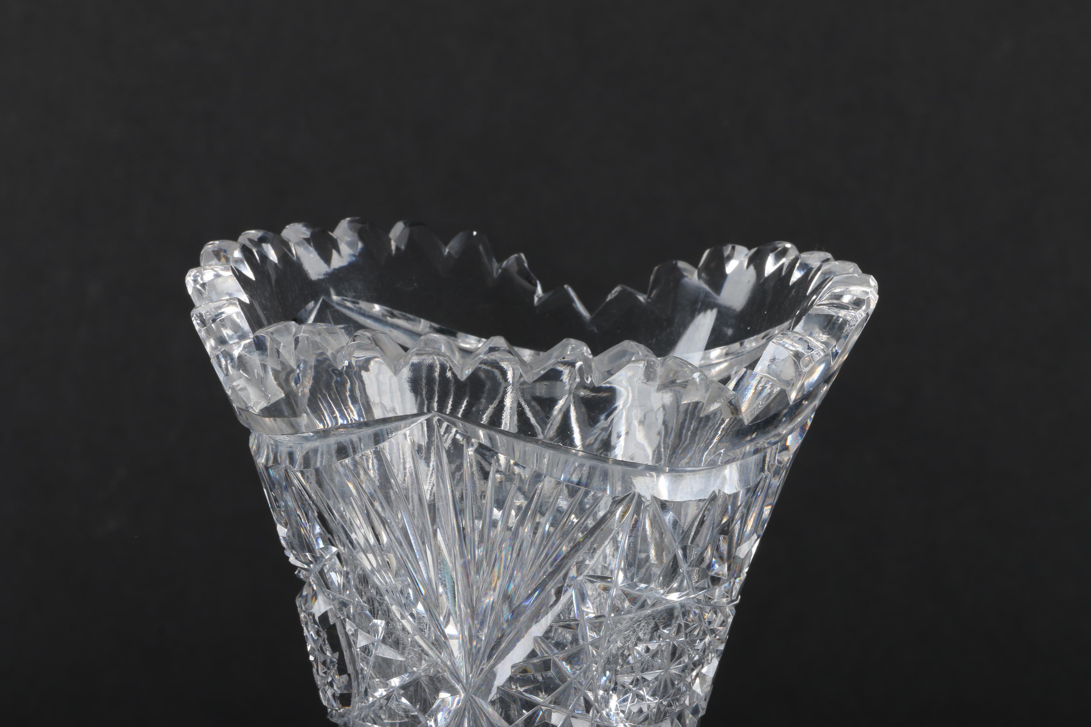 American Brilliant Cut Bud Vase