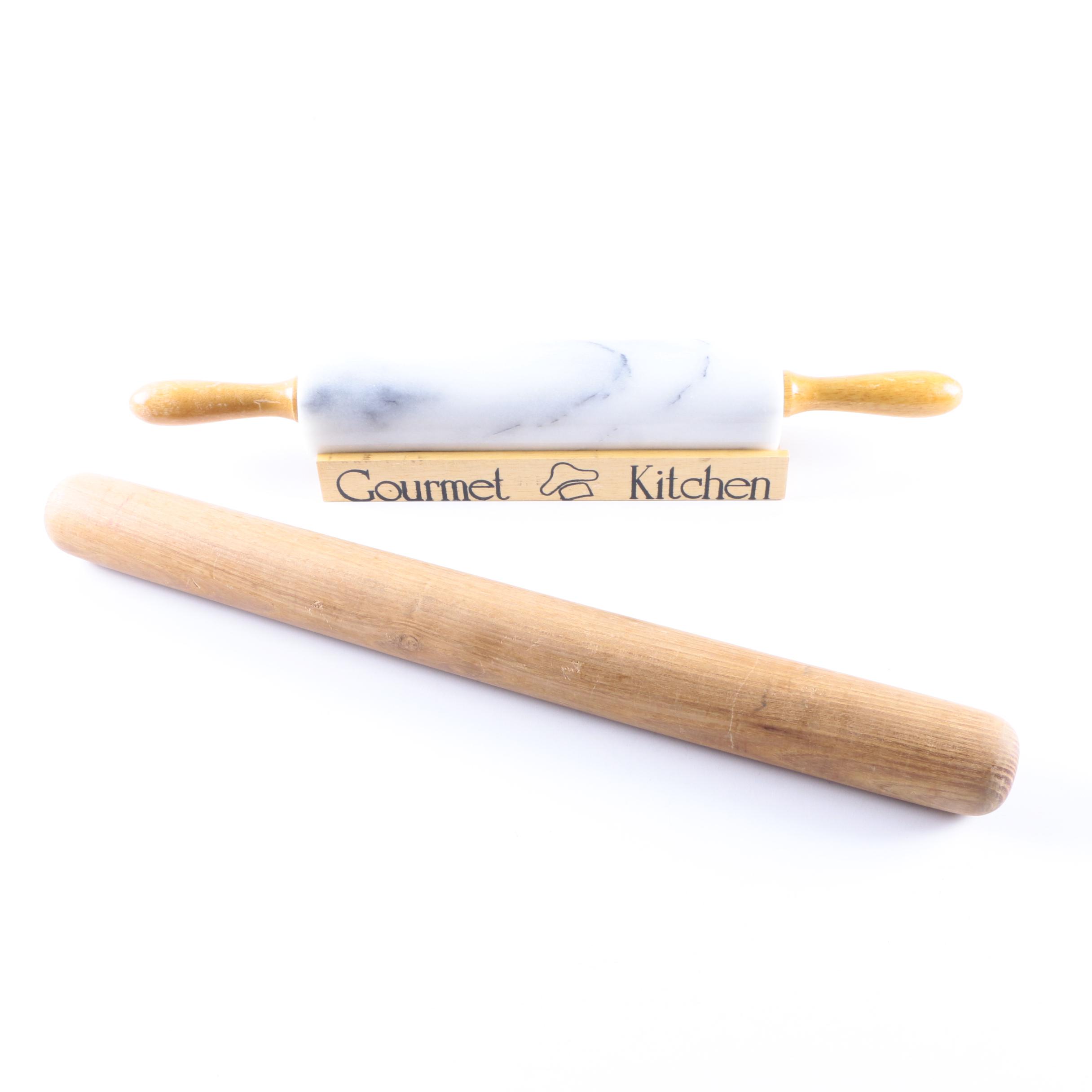 Pair of Rolling Pins Including Himark
