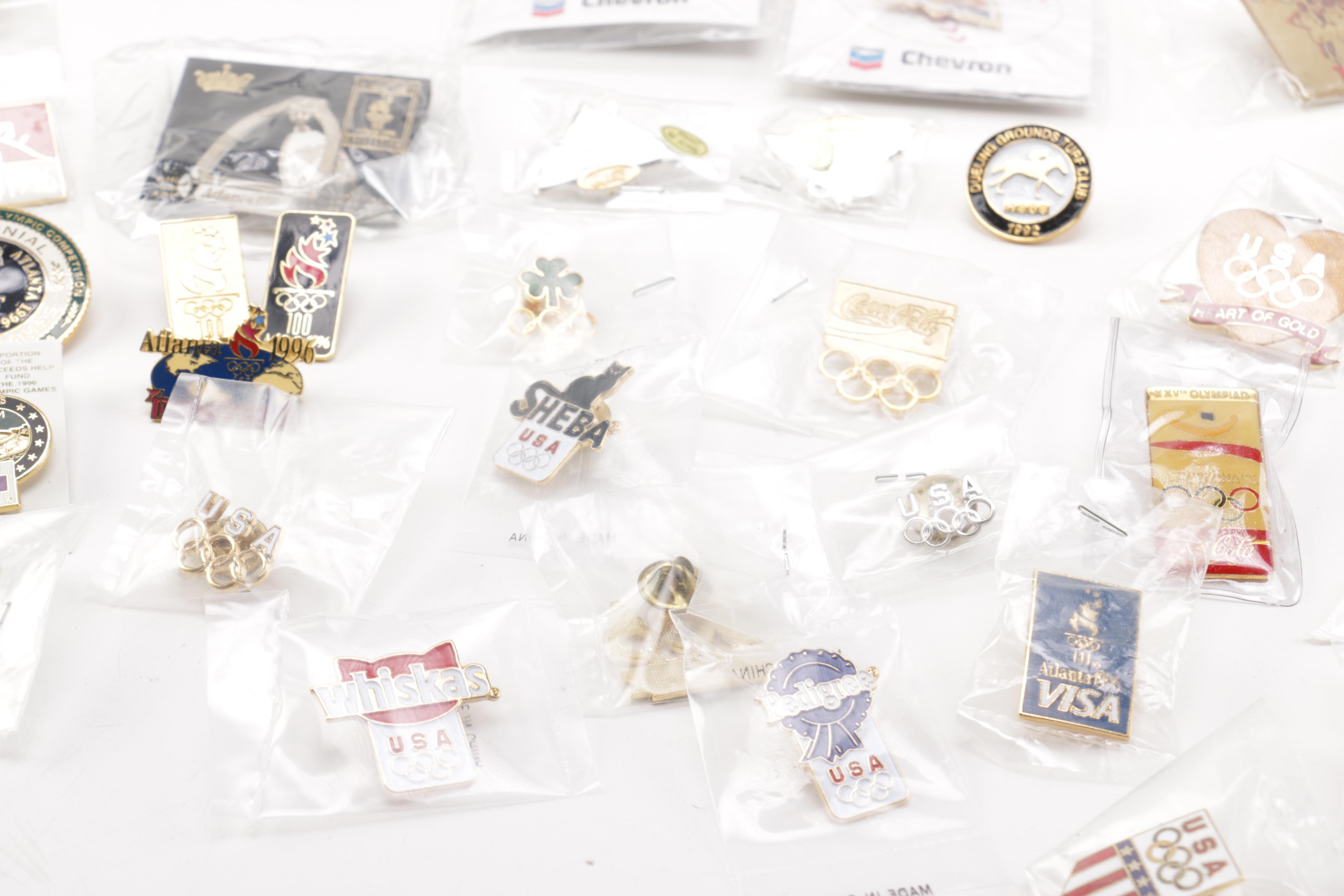 Collection of Pins Including 1996 Olympics in Atlanta