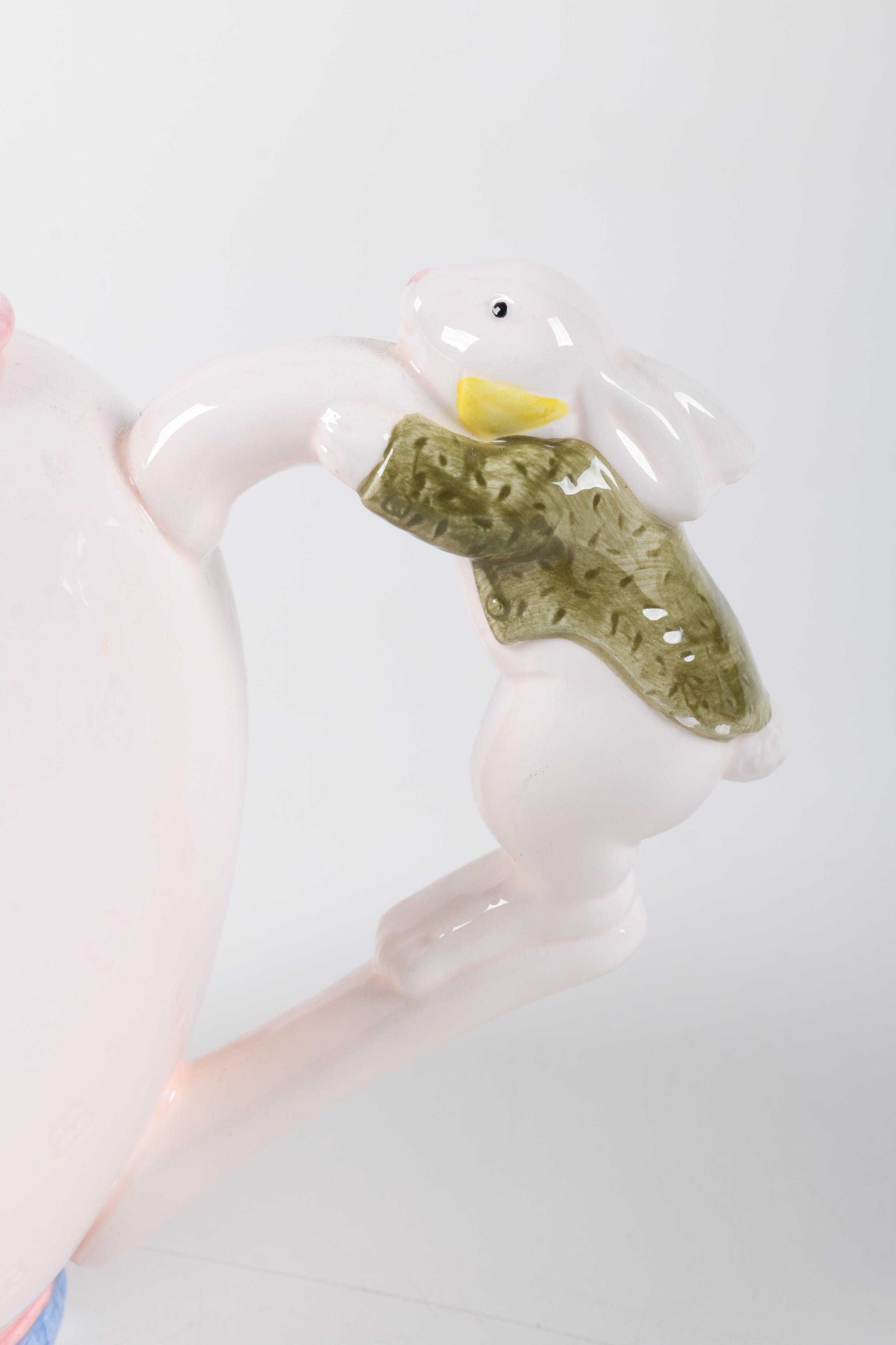 Ceramic "Alice in Wonderland" Teapot and Figurines