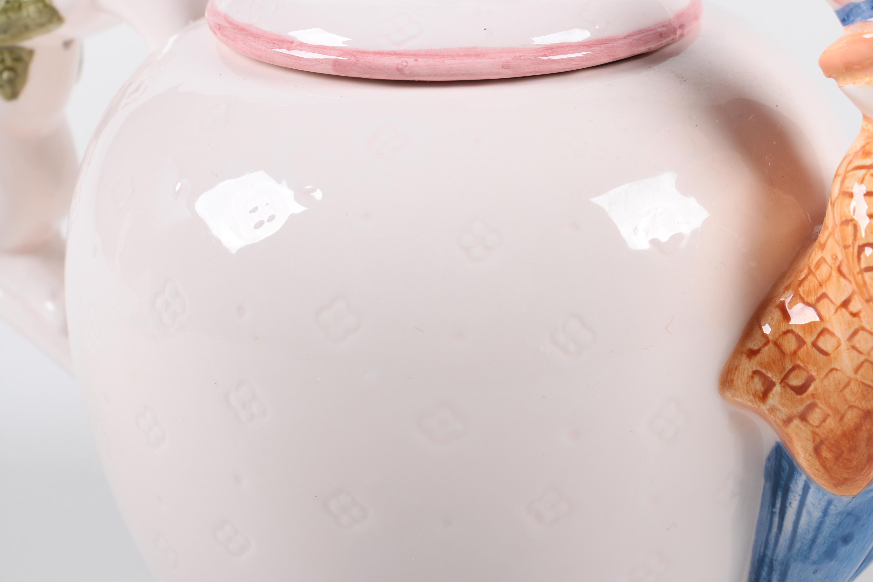 Ceramic "Alice in Wonderland" Teapot and Figurines