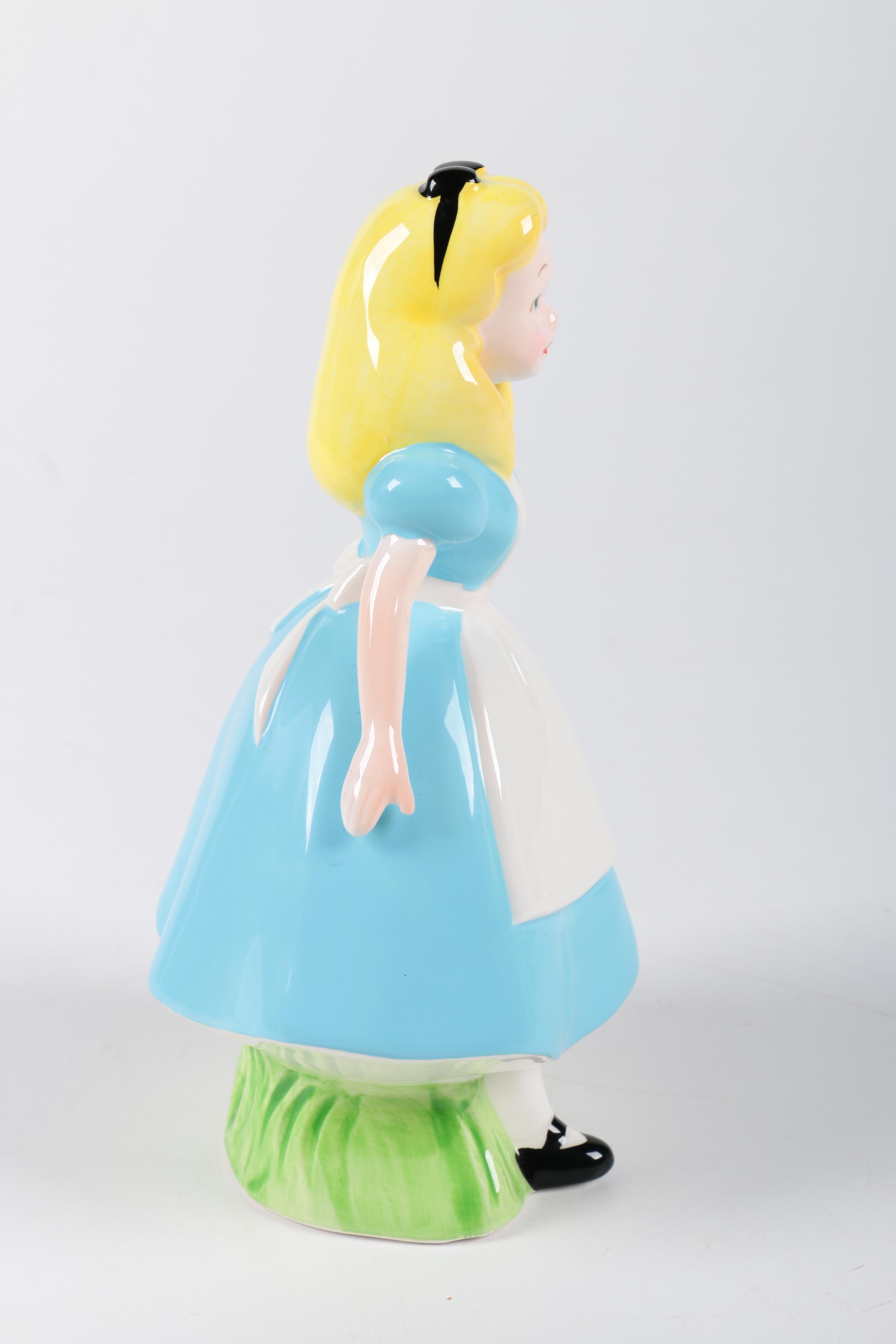 Ceramic "Alice in Wonderland" Teapot and Figurines
