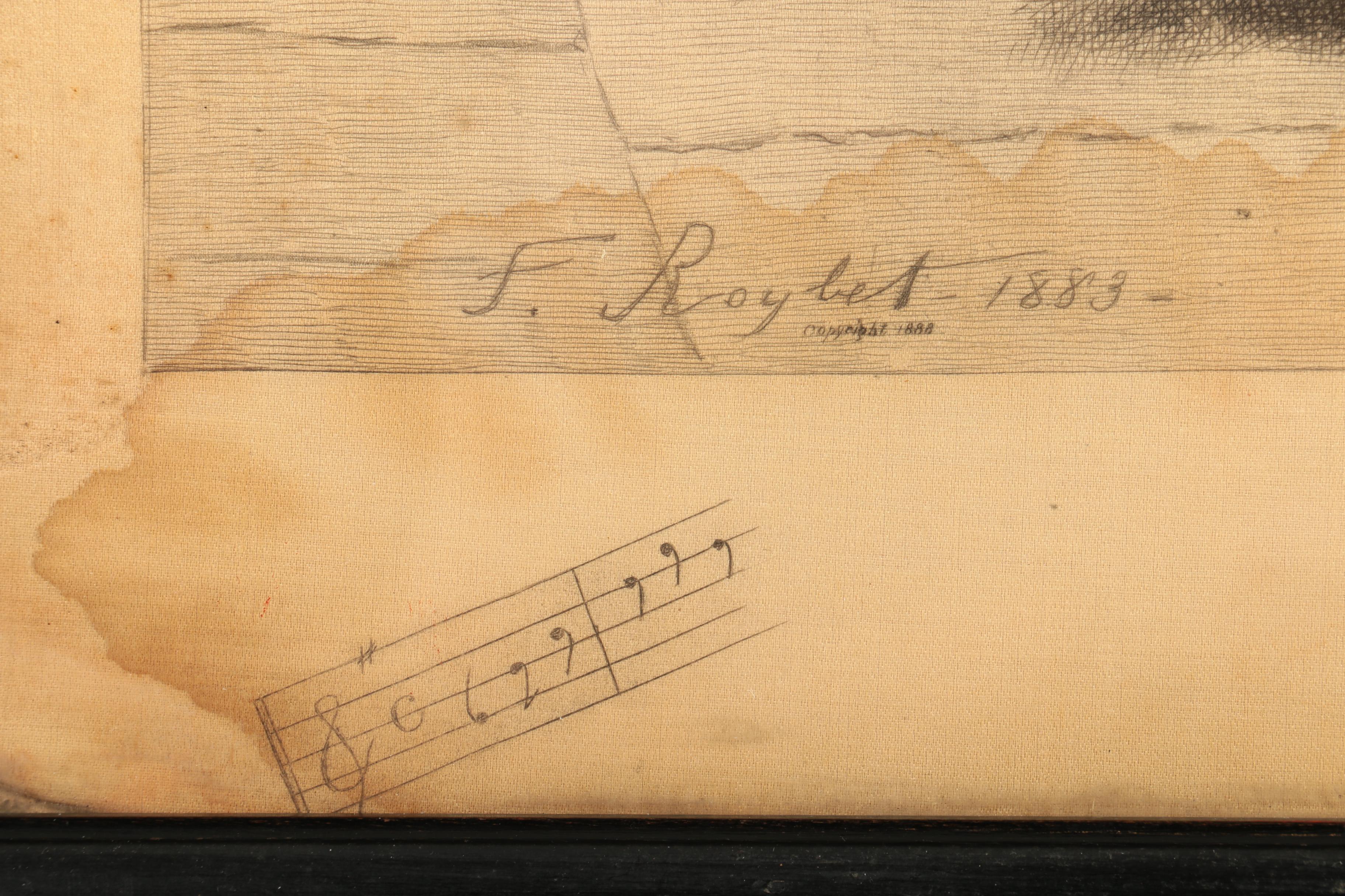 Jules Courtin Etching on Silk After Ferdinand Roybet "The Drinking Song"