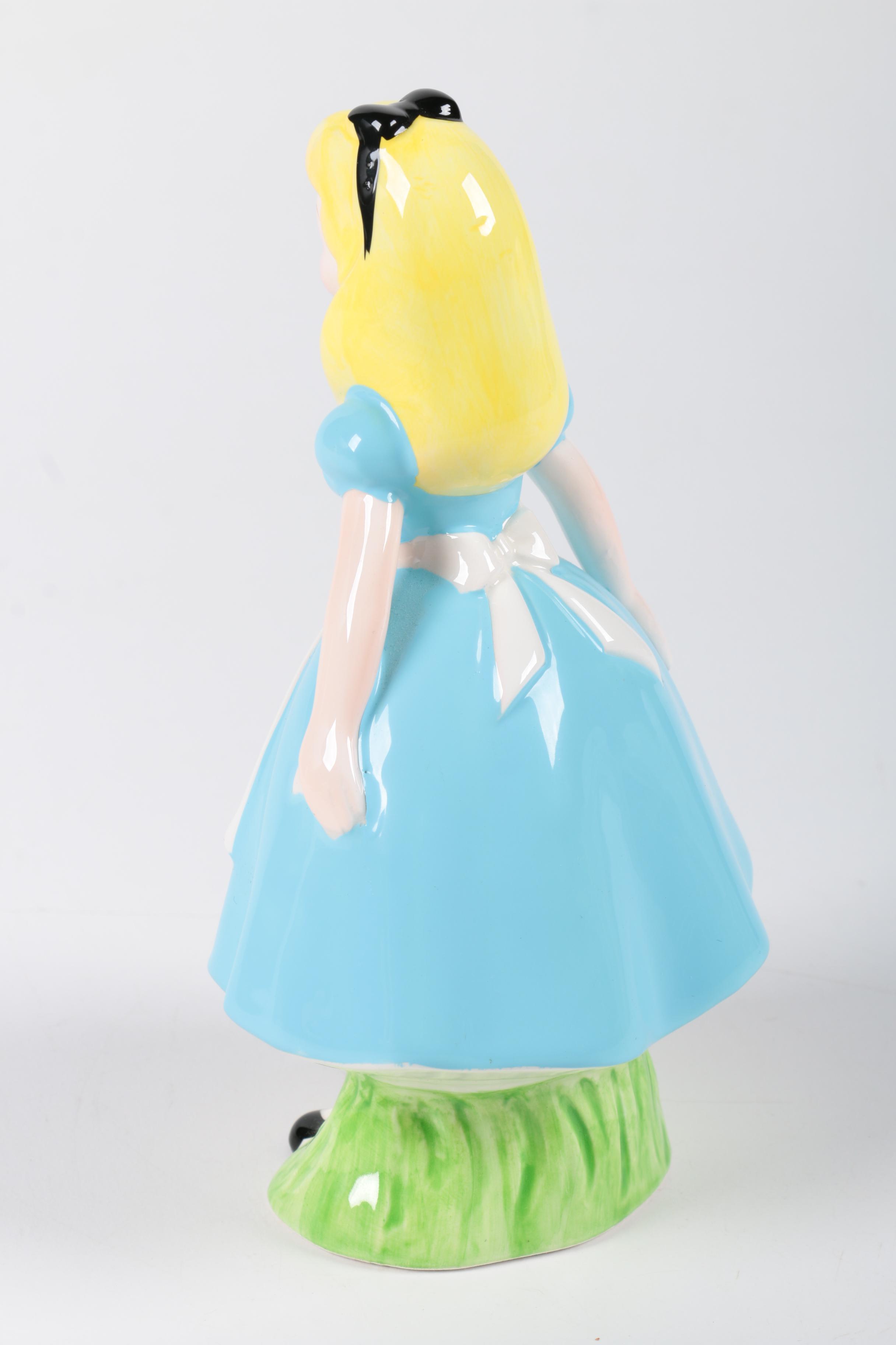 Ceramic "Alice in Wonderland" Teapot and Figurines