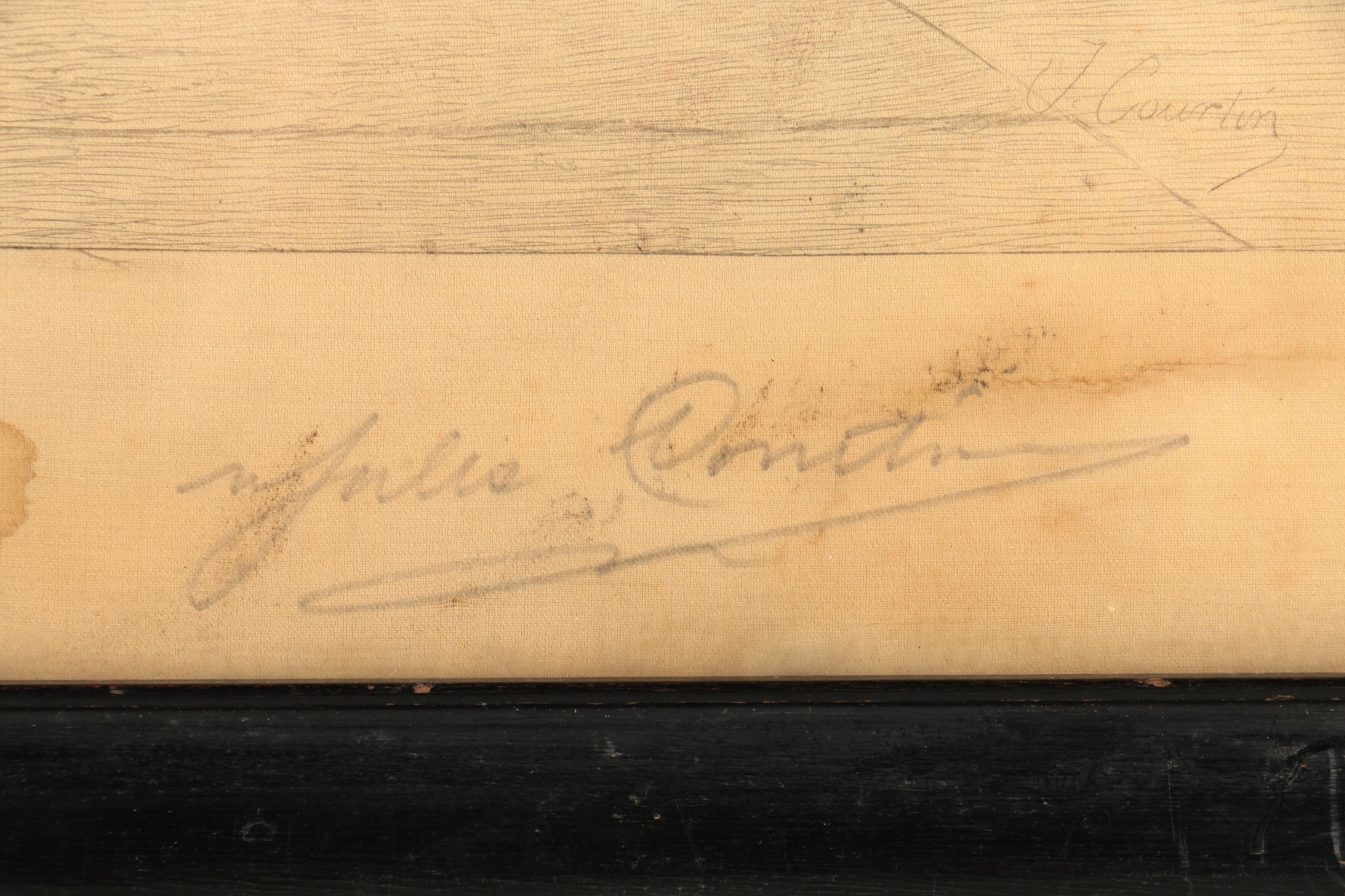 Jules Courtin Etching on Silk After Ferdinand Roybet "The Drinking Song"