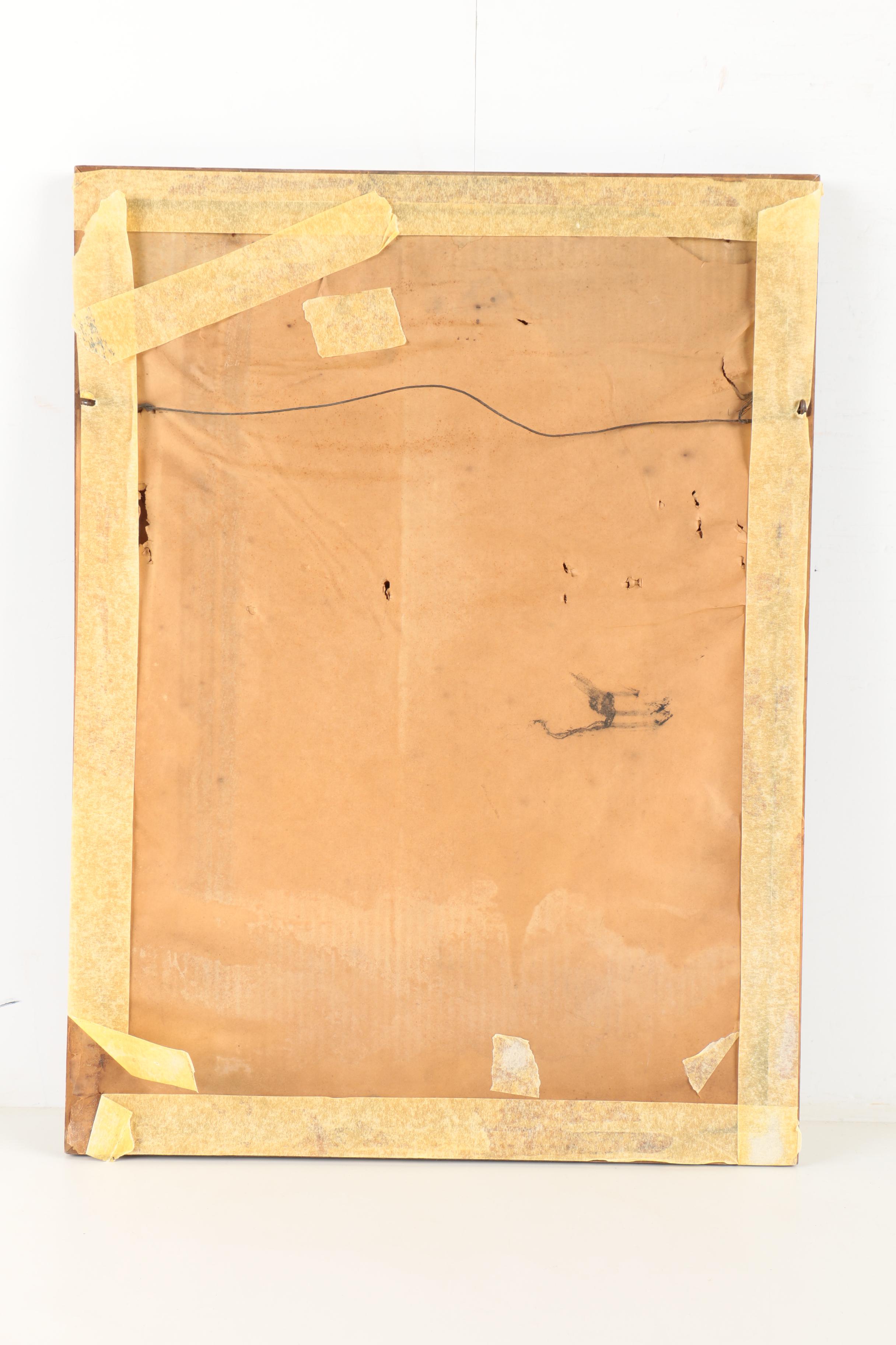 Jules Courtin Etching on Silk After Ferdinand Roybet "The Drinking Song"