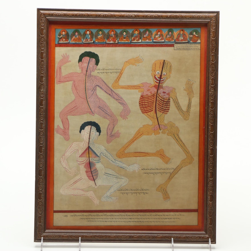 Tibetan Medical Painting on Canvas