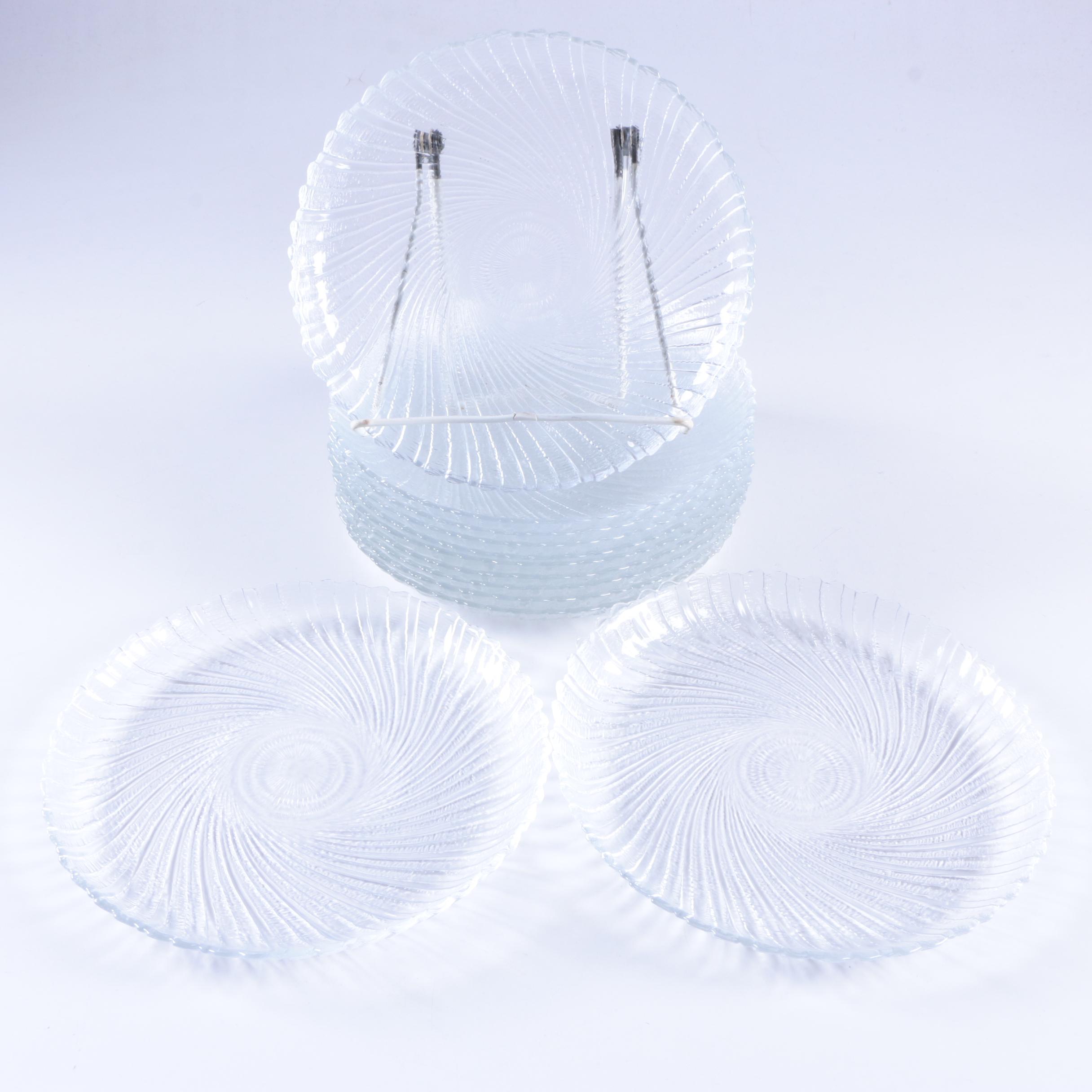 Arcoroc "Seabreeze" Glass Dinner Plates