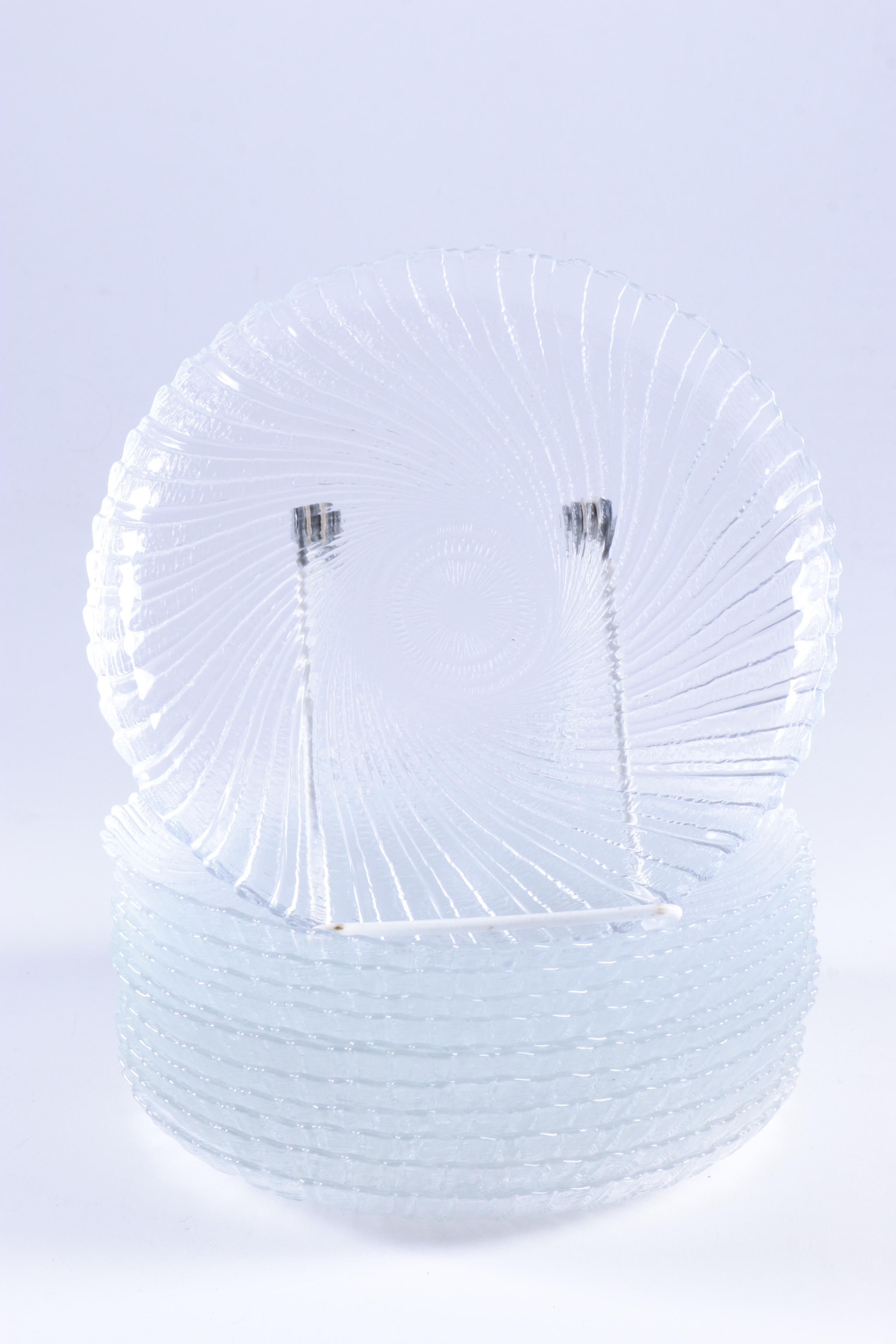 Arcoroc "Seabreeze" Glass Dinner Plates