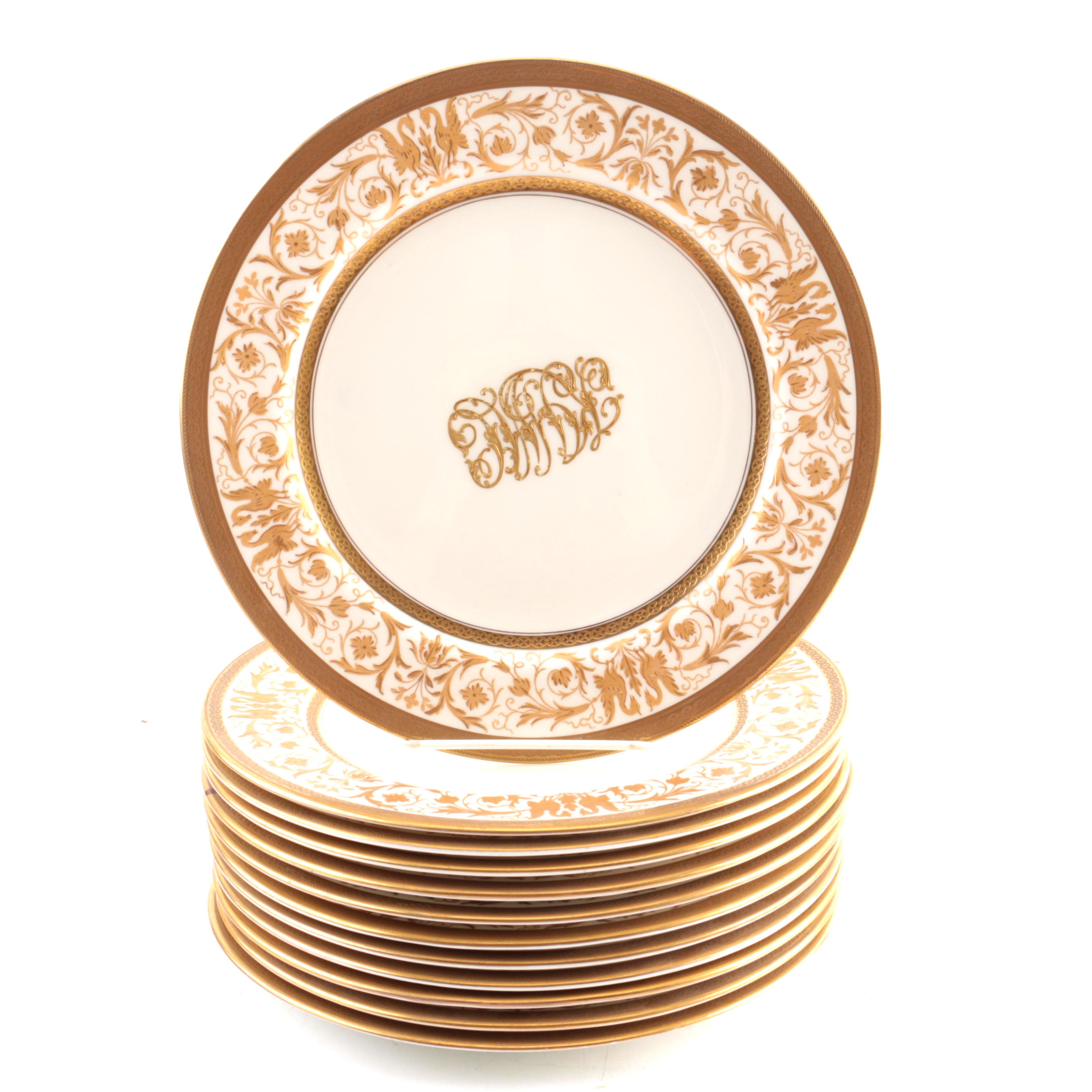 Crown Sutherland Porcelain Dinner Plates