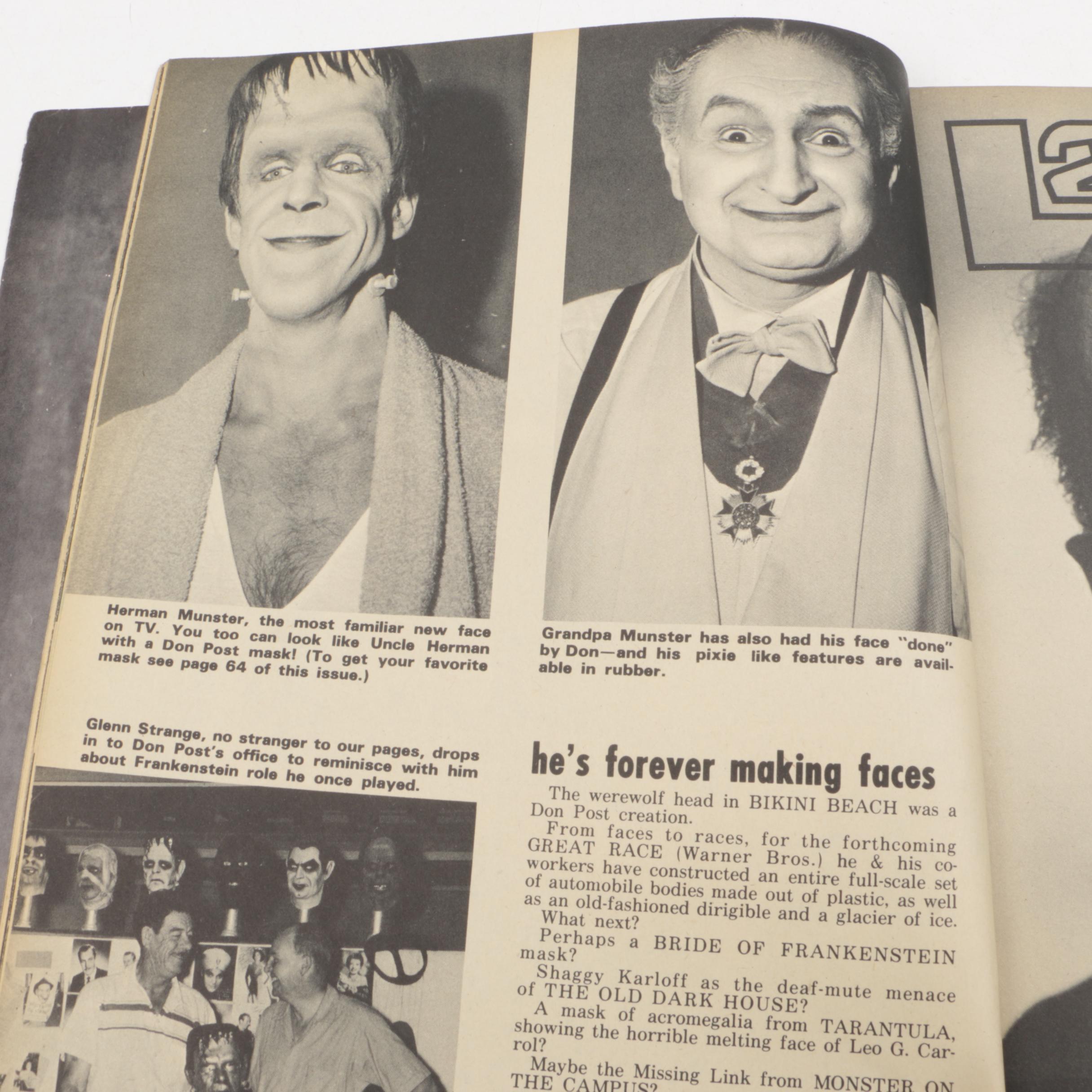 Collection of Vintage  "Monster World" and "Frankenstein"  Magazines