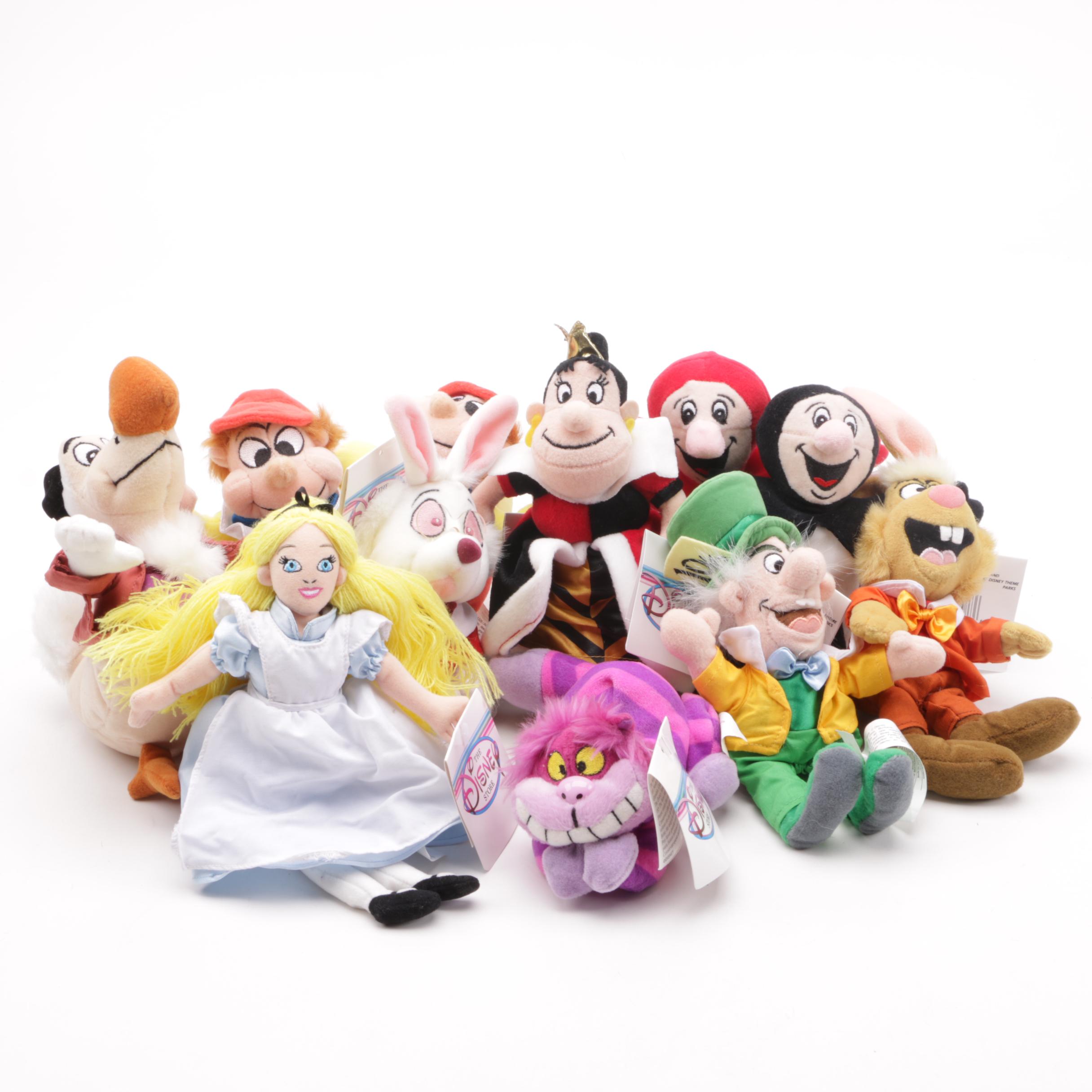 Collection of Disney's "Alice in Wonderland" Plush Toys