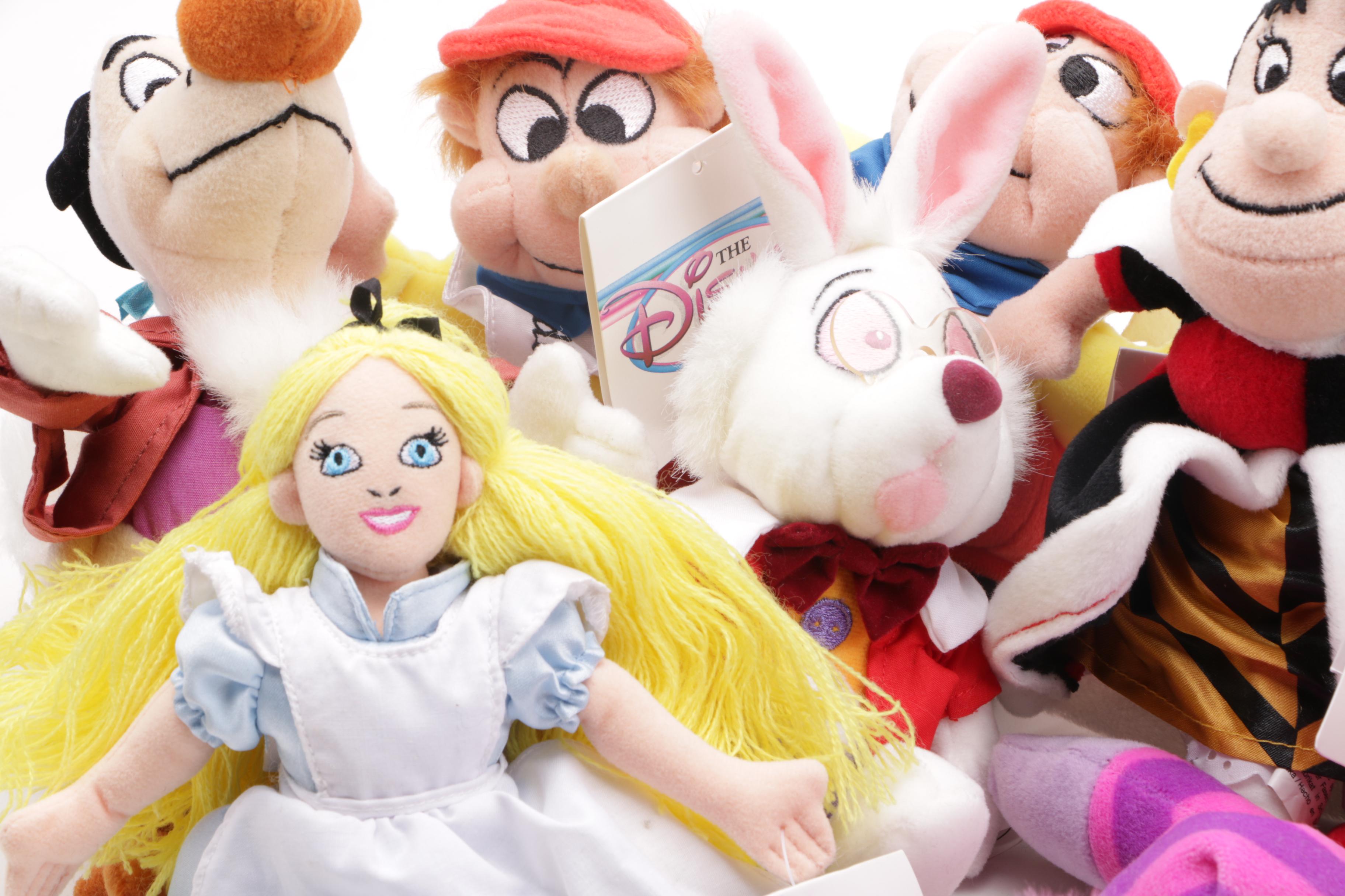 Collection of Disney's "Alice in Wonderland" Plush Toys