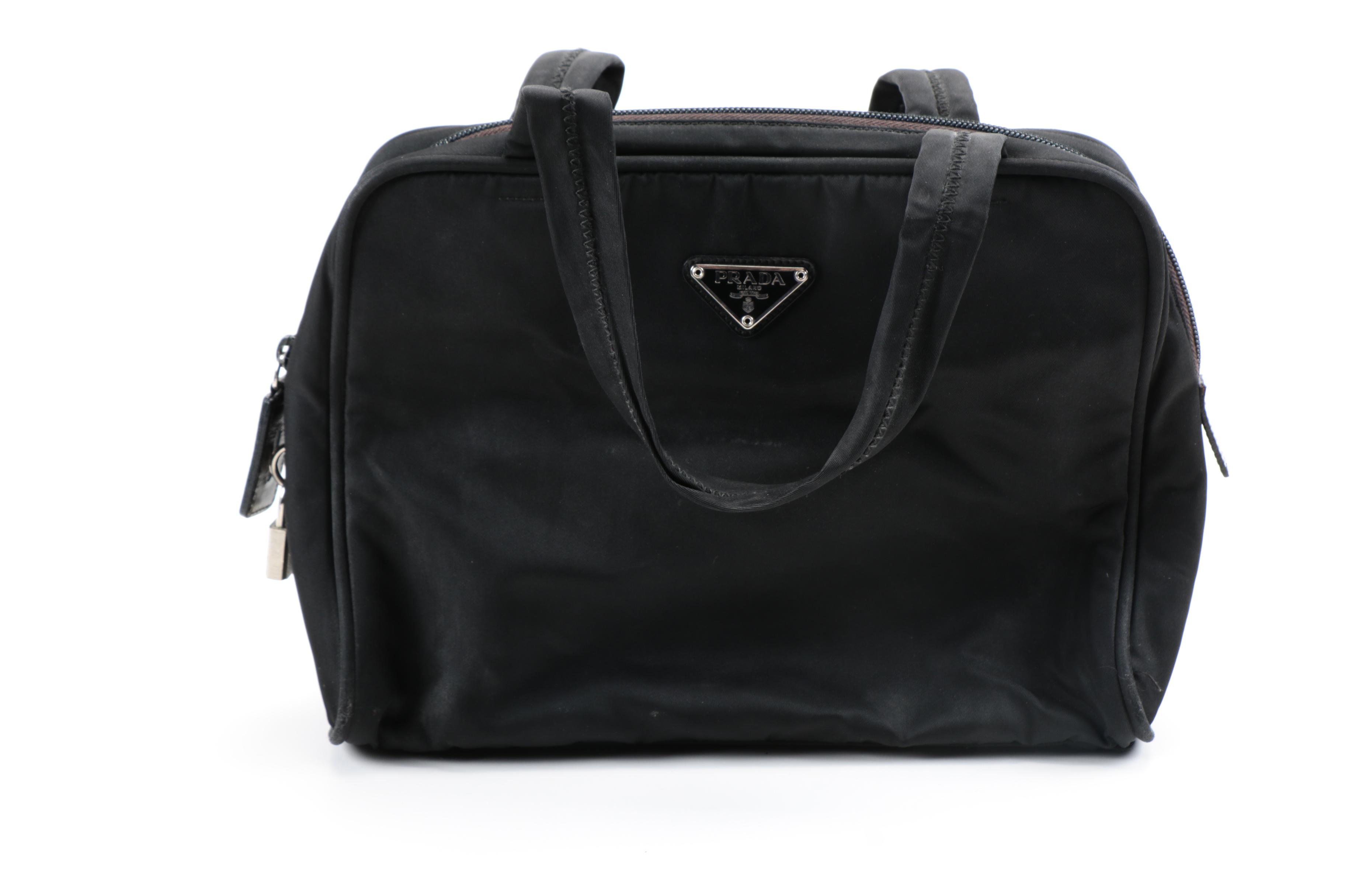 Prada Black Nylon Handbags and Wallet